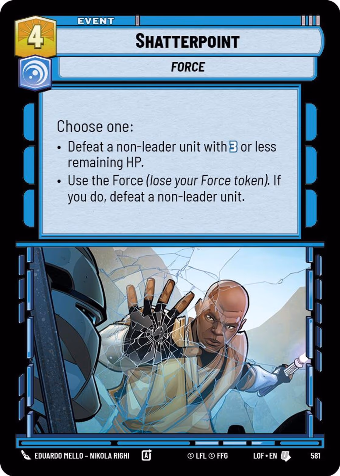 Shatterpoint LOF-581 Foil Star Wars Unlimited card