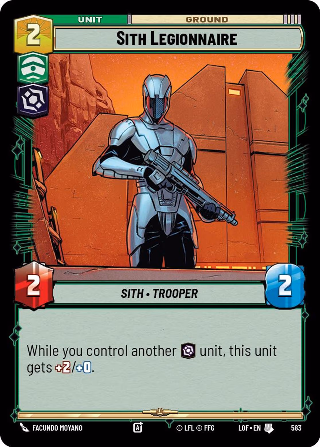 Sith Legionnaire LOF-583 Foil Star Wars Unlimited card