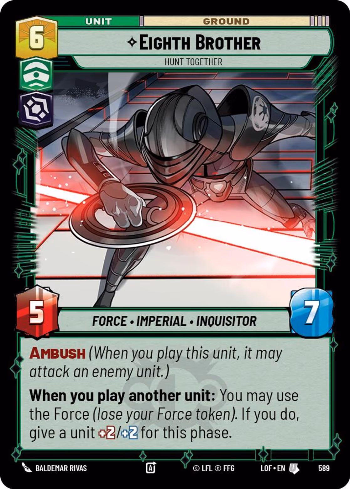 Eighth Brother - Hunt Together LOF-589 Foil Star Wars Unlimited card