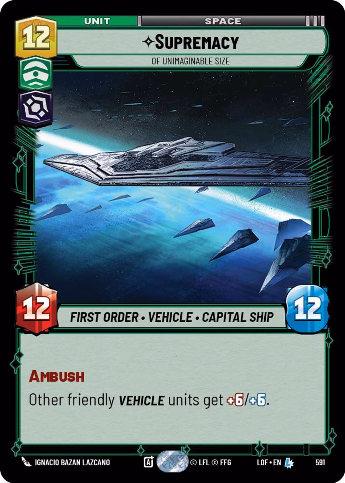 Supremacy - Of Unimaginable Size LOF-591 Foil Star Wars Unlimited card