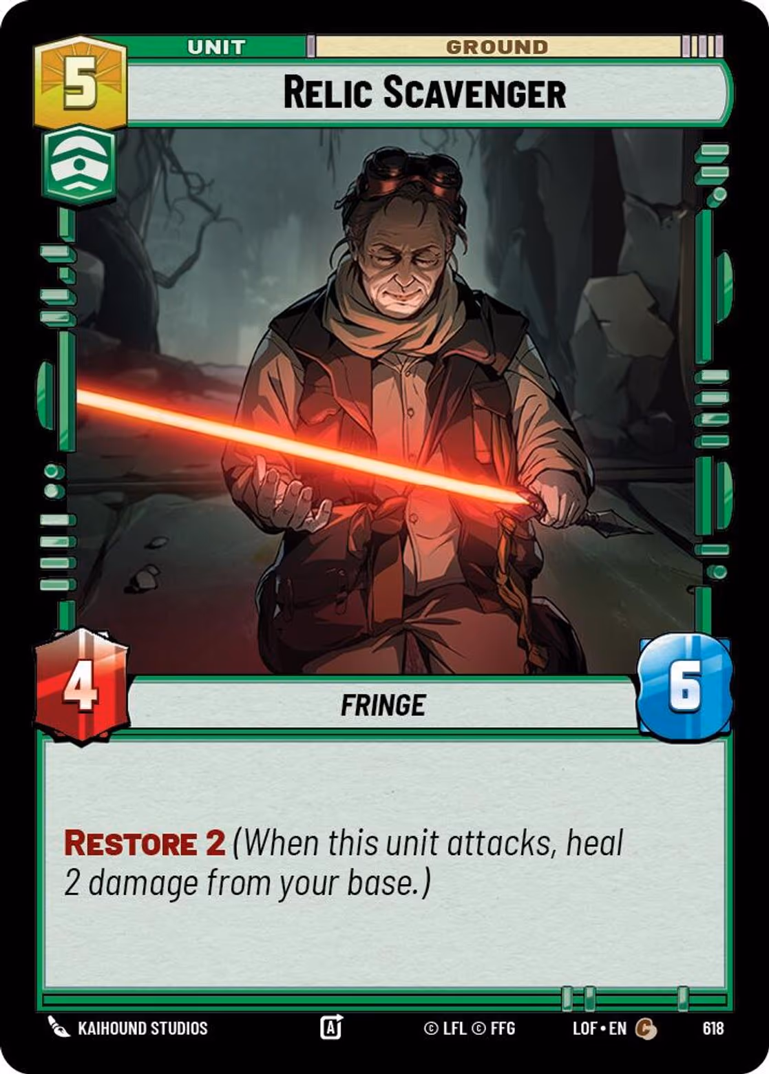 Relic Scavenger LOF-618 Foil Star Wars Unlimited card