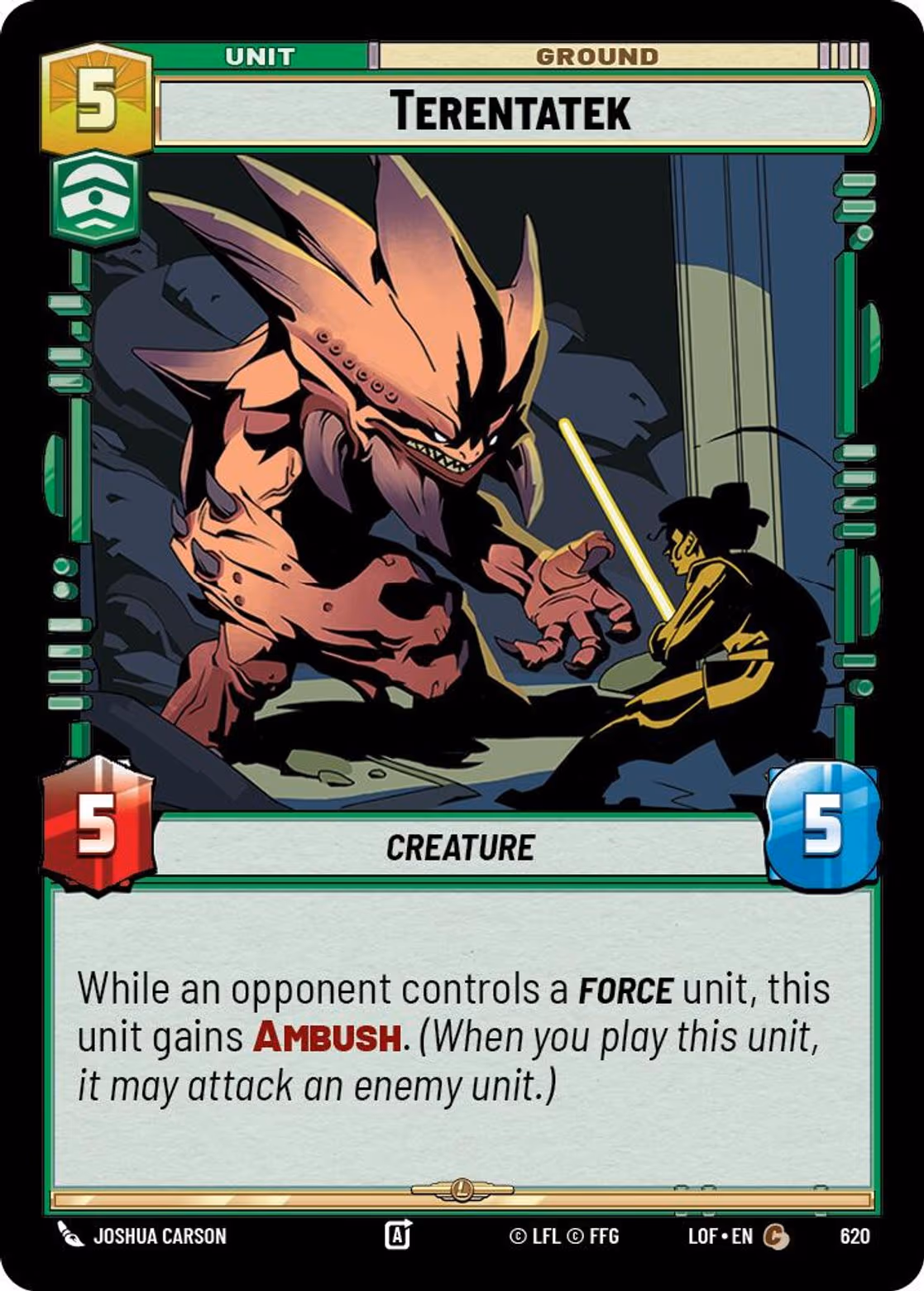 Terentatek LOF-620 Foil Star Wars Unlimited card