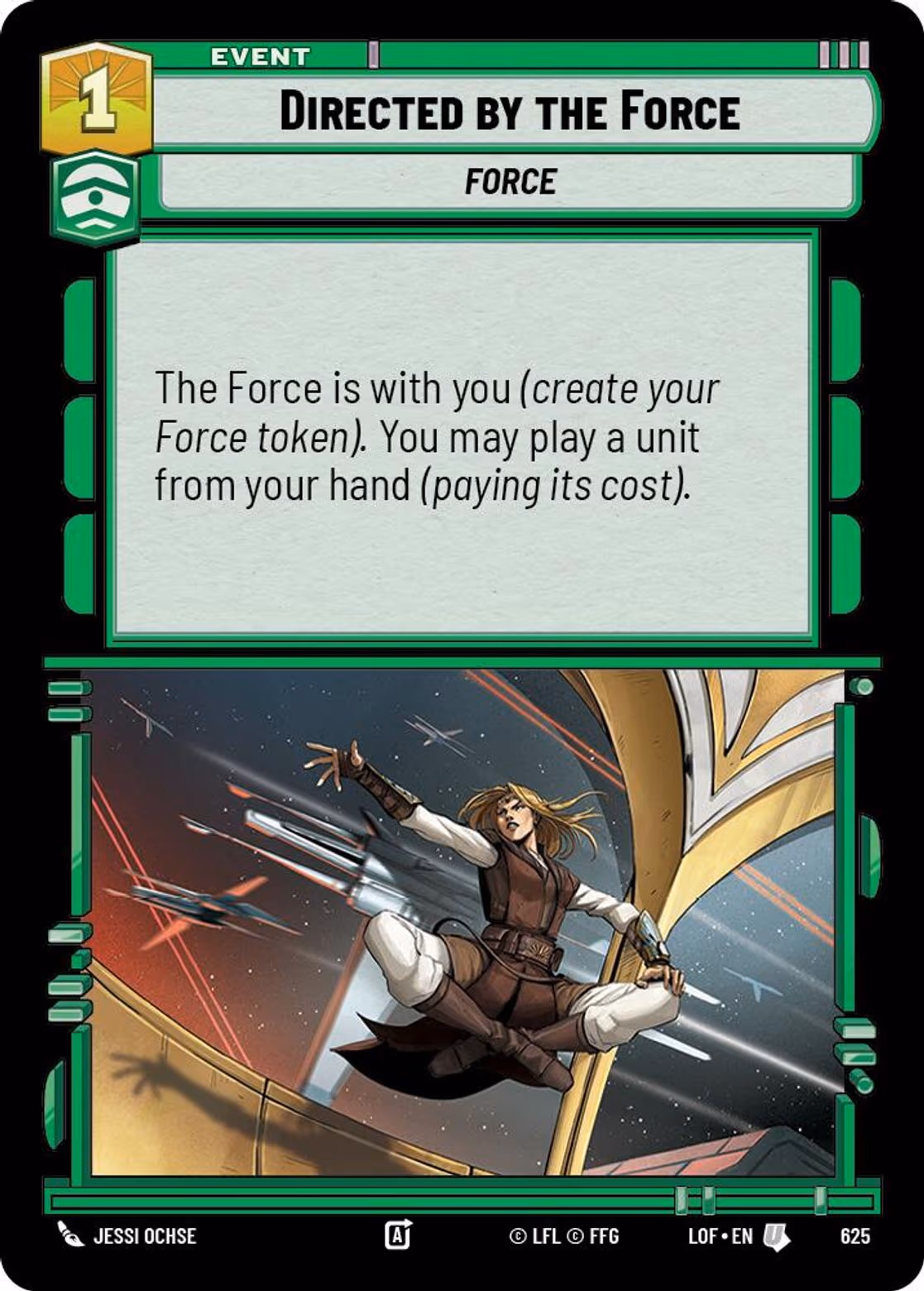 Directed by the Force LOF-625 Foil Star Wars Unlimited card