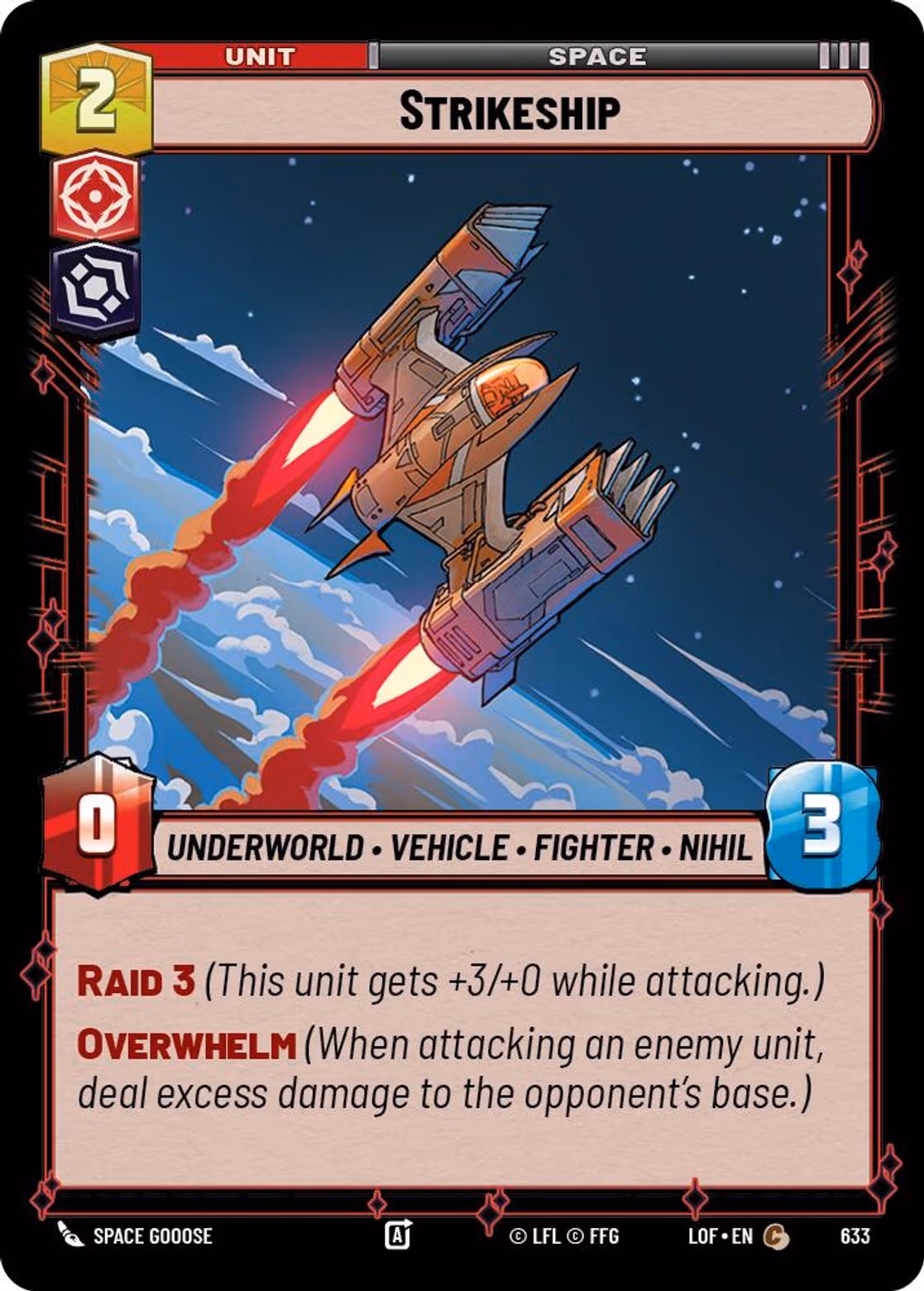 Strikeship LOF-633 Foil Star Wars Unlimited card