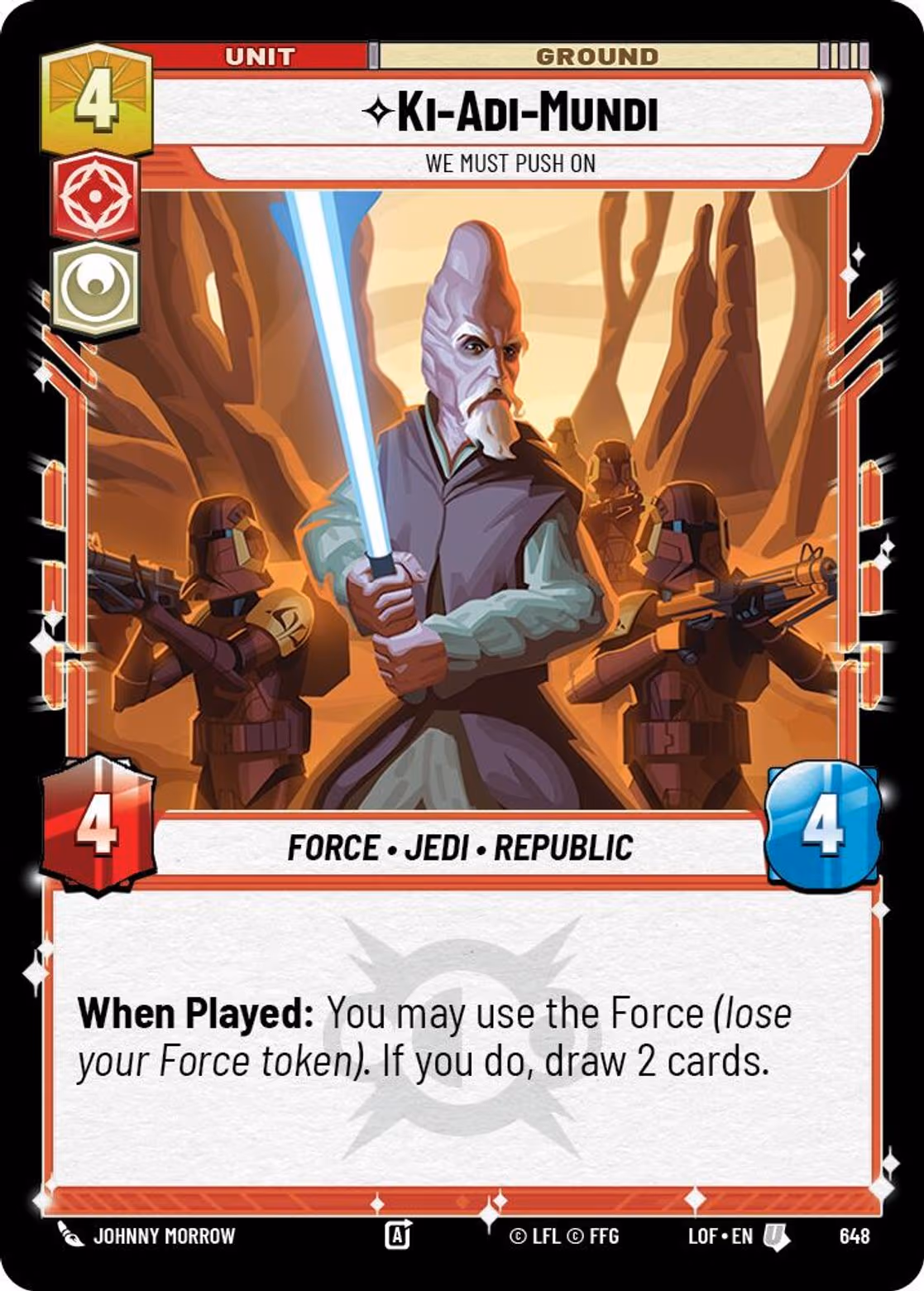 Ki-Adi-Mundi - We Must Push On LOF-648 Foil Star Wars Unlimited card