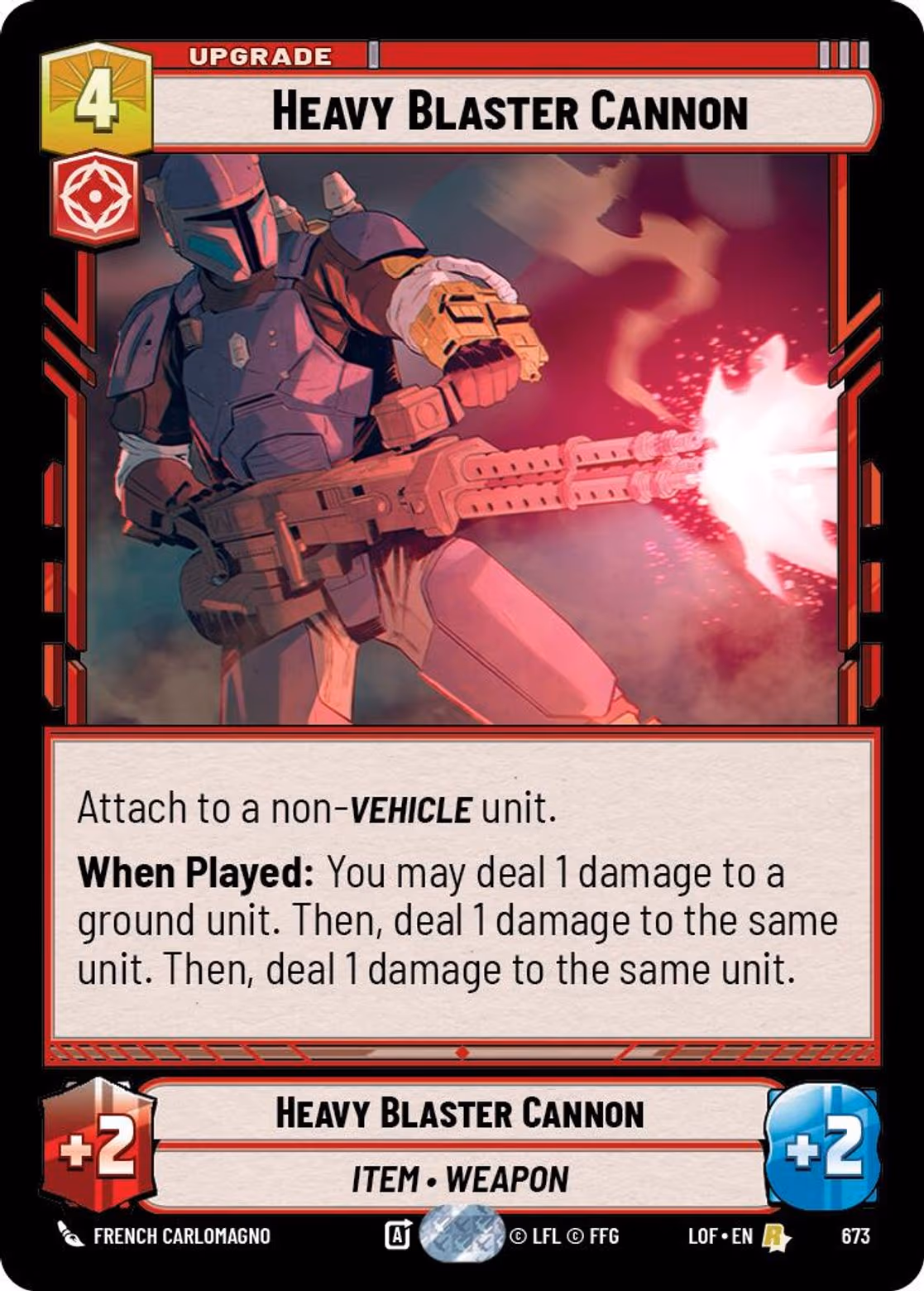 Heavy Blaster Cannon LOF-673 Foil Star Wars Unlimited card