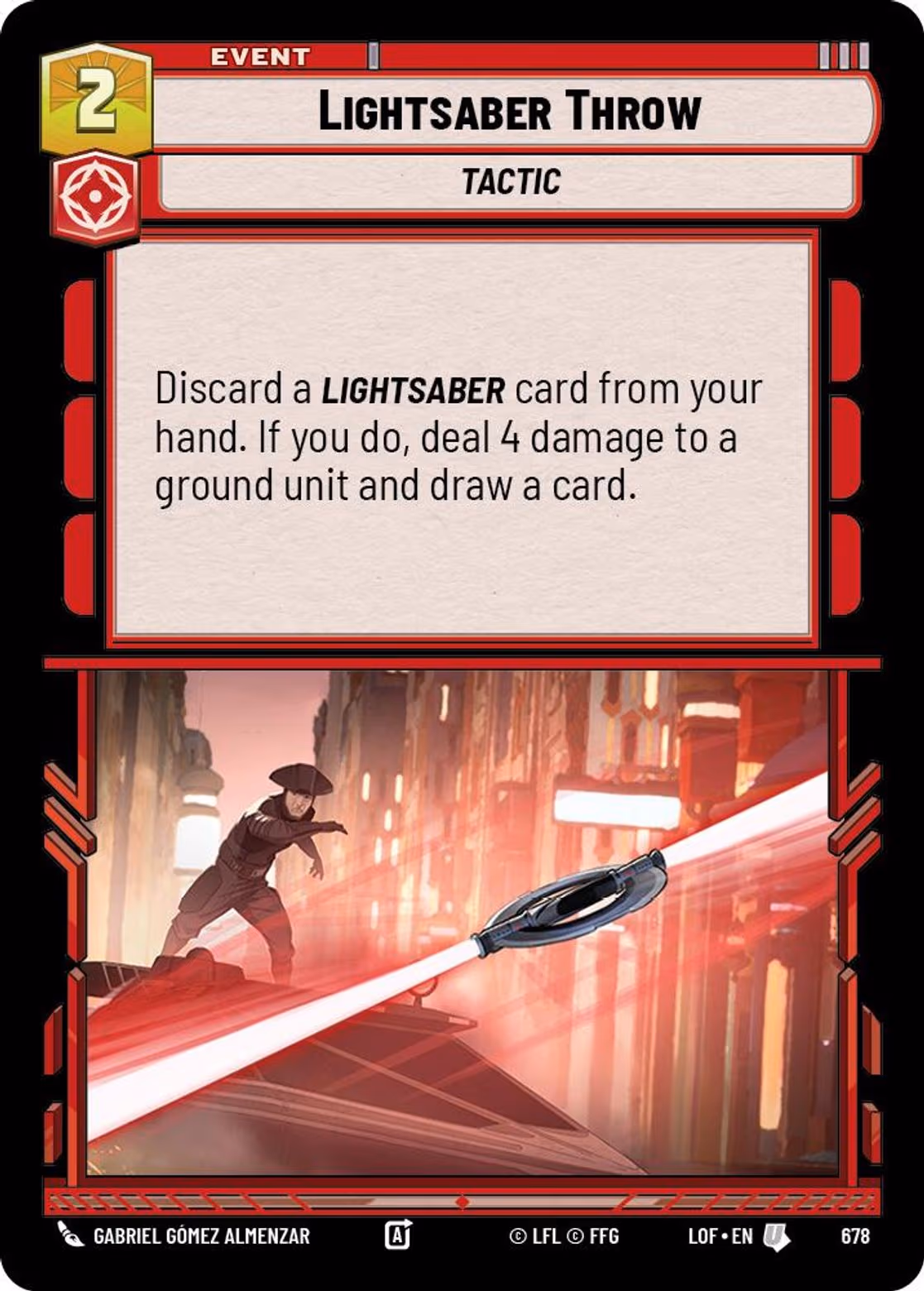 Lightsaber Throw LOF-678 Foil Star Wars Unlimited card
