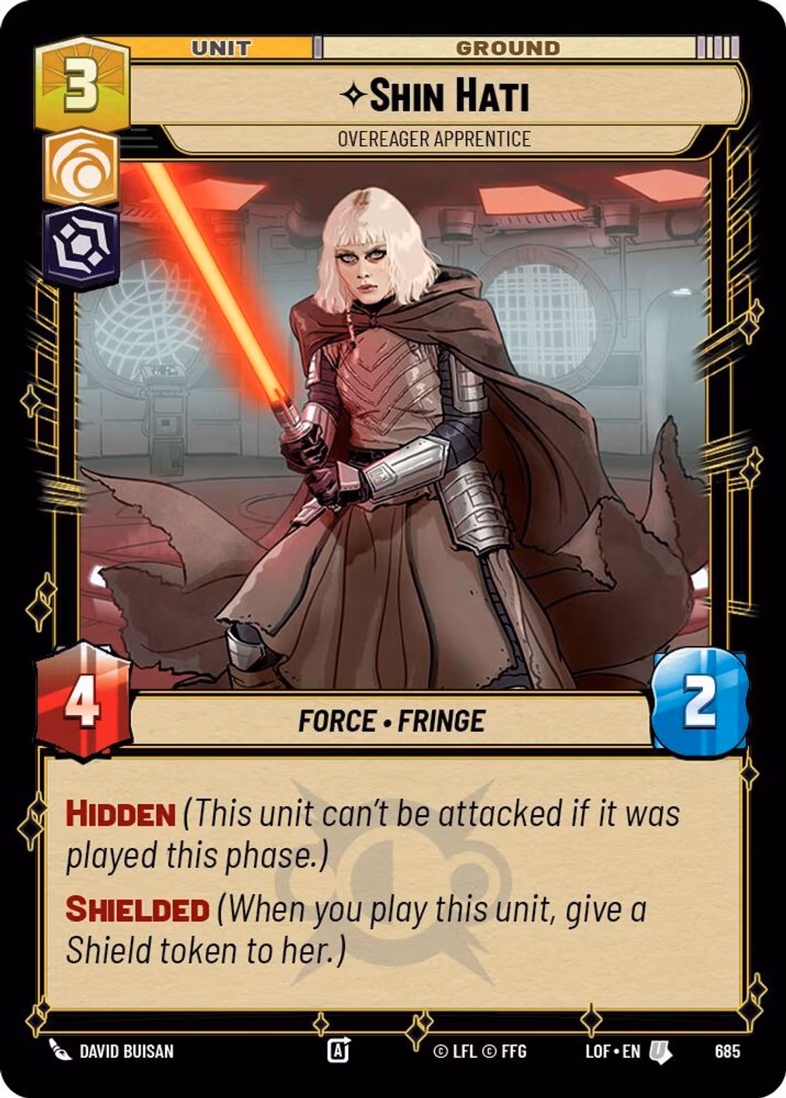 Shin Hati - Overeager Apprentice LOF-685 Foil Star Wars Unlimited card