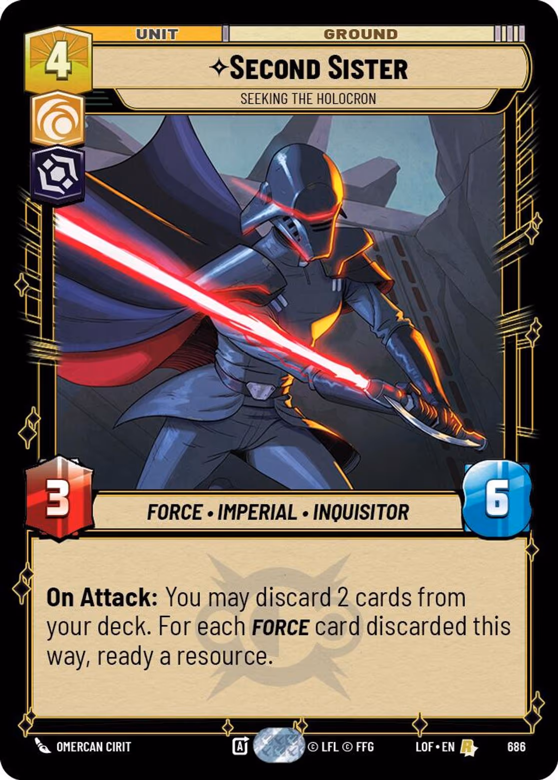 Second Sister - Seeking the Holocron LOF-686 Foil Star Wars Unlimited card