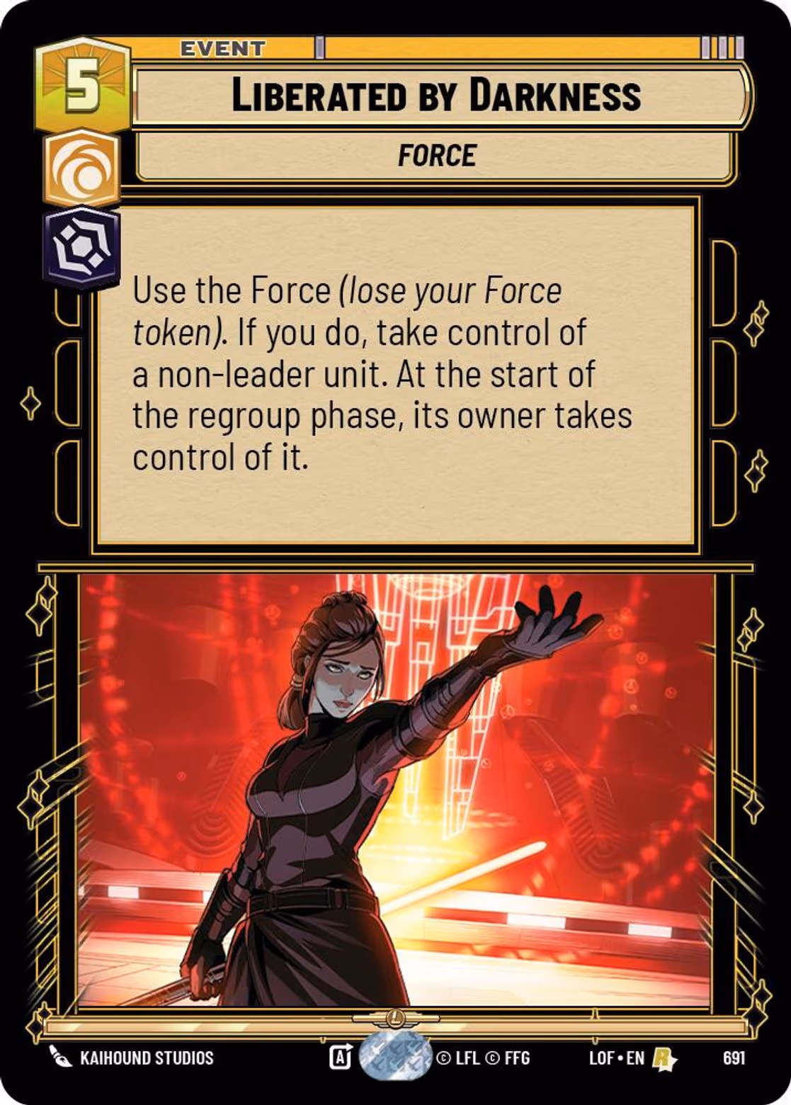 Liberated by Darkness LOF-691 Foil Star Wars Unlimited card