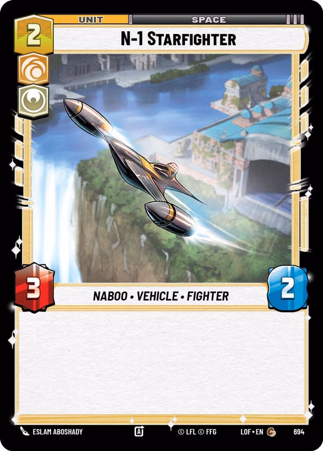 N-1 Starfighter LOF-694 Foil Star Wars Unlimited card