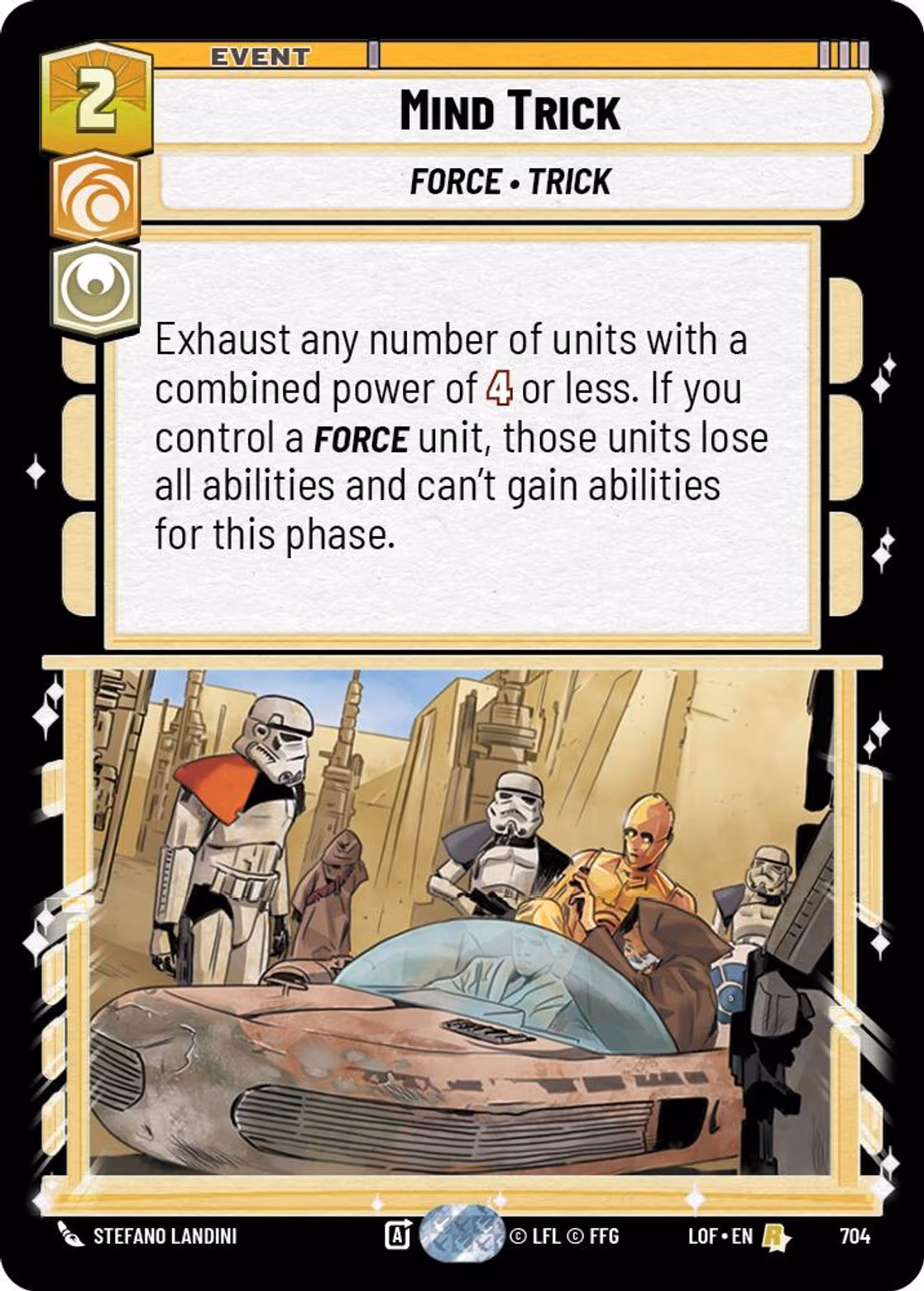 Mind Trick LOF-704 Foil Star Wars Unlimited card