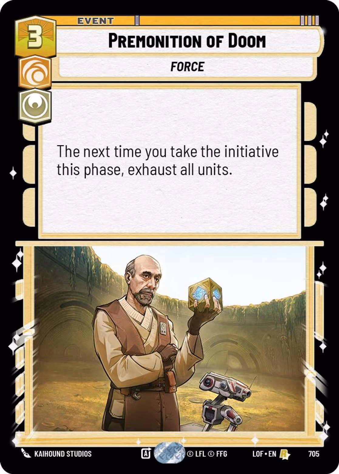 Premonition of Doom LOF-705 Foil Star Wars Unlimited card