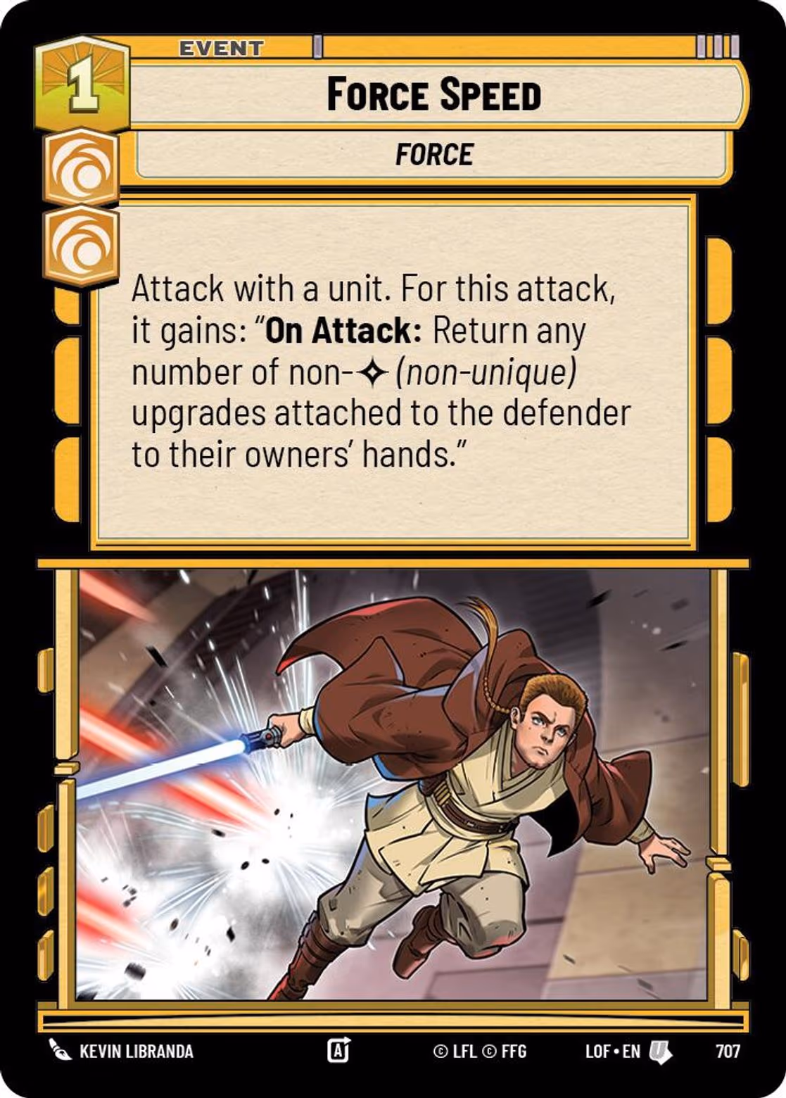Force Speed LOF-707 Foil Star Wars Unlimited card