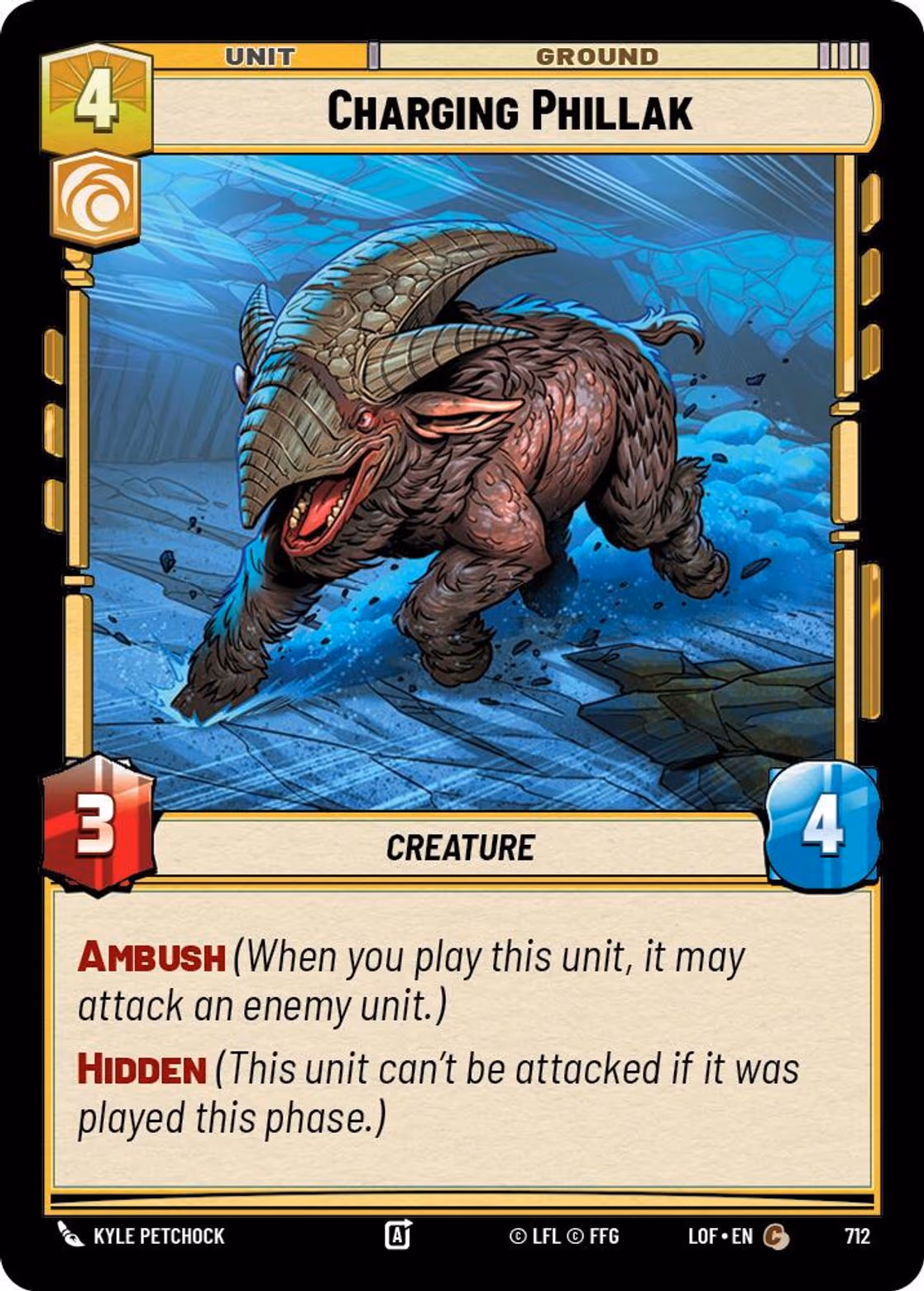 Charging Phillak LOF-712 Foil Star Wars Unlimited card