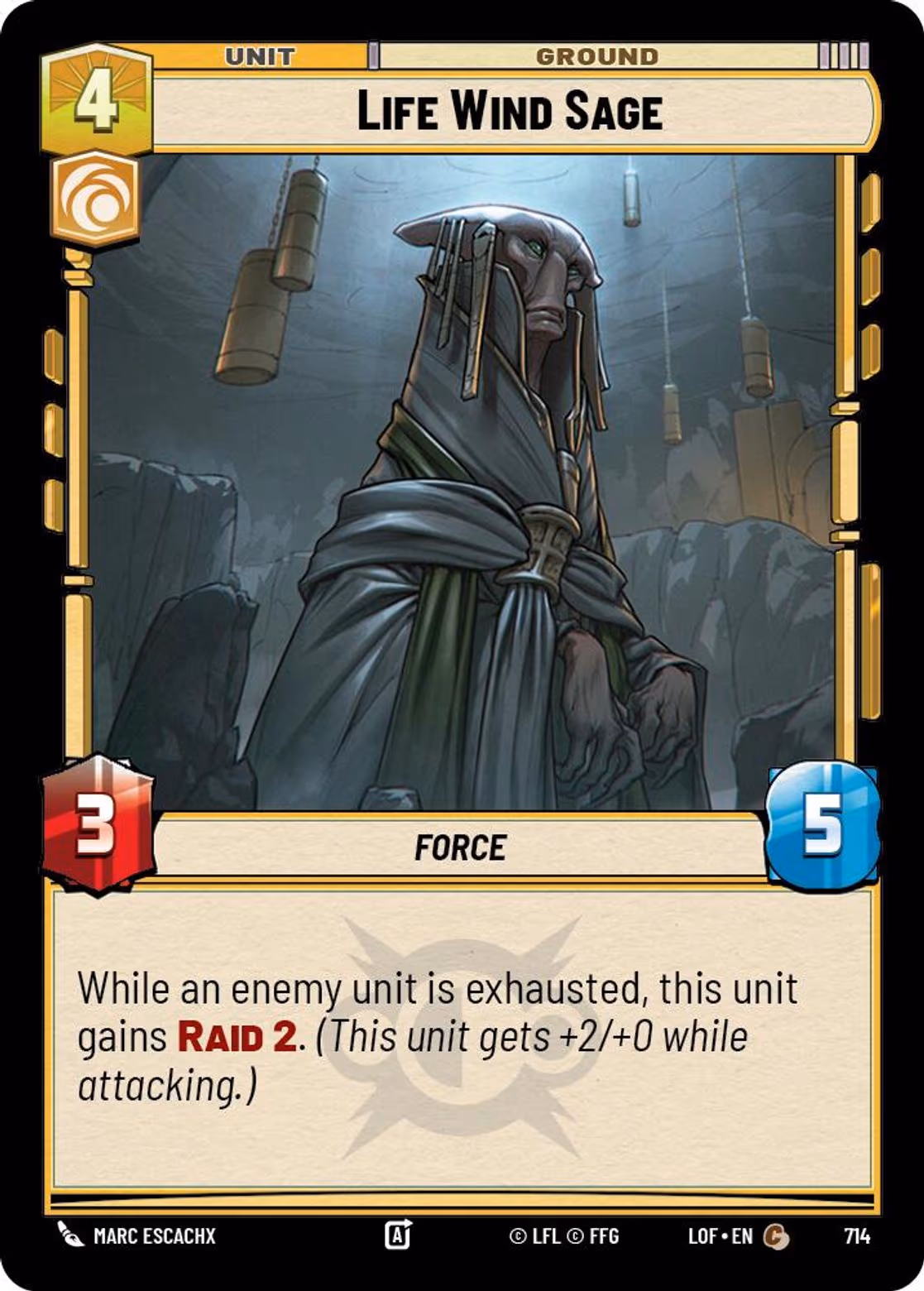 Life Wind Sage LOF-714 Foil Star Wars Unlimited card
