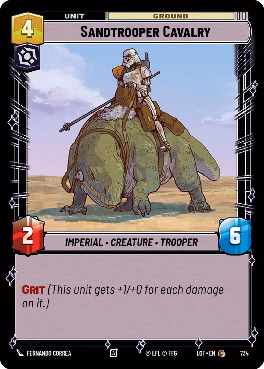 Sandtrooper Cavalry LOF-734 Foil Star Wars Unlimited card