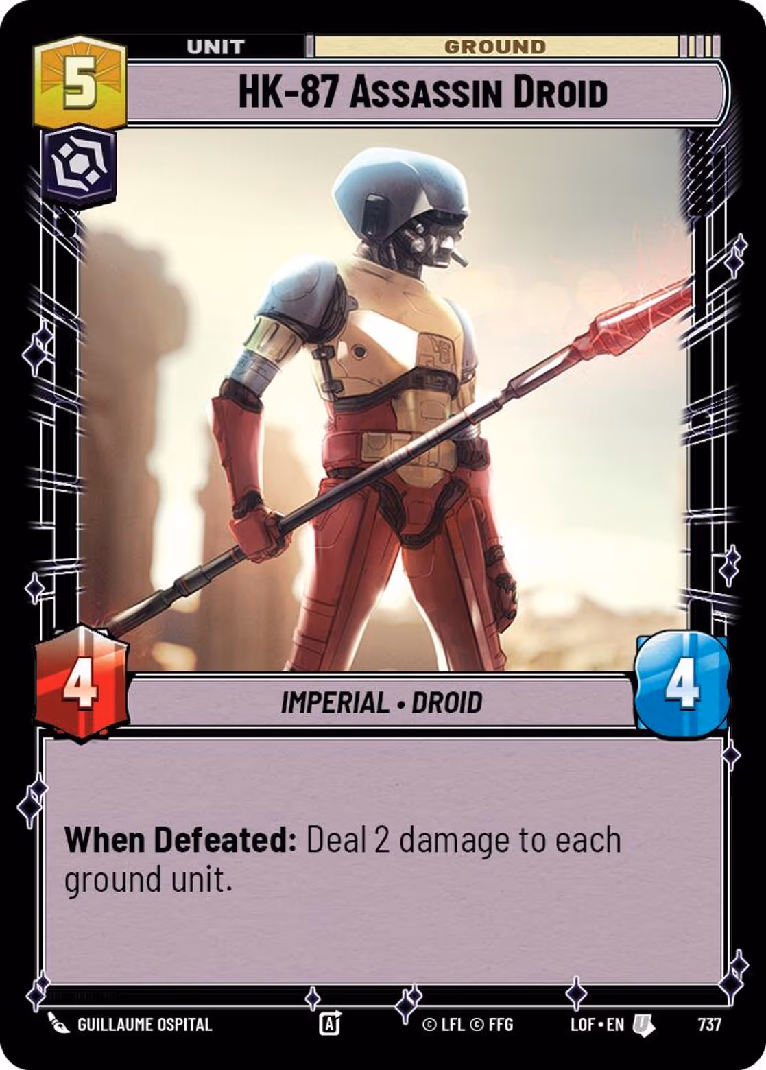 HK-87 Assassin Droid LOF-737 Foil Star Wars Unlimited card
