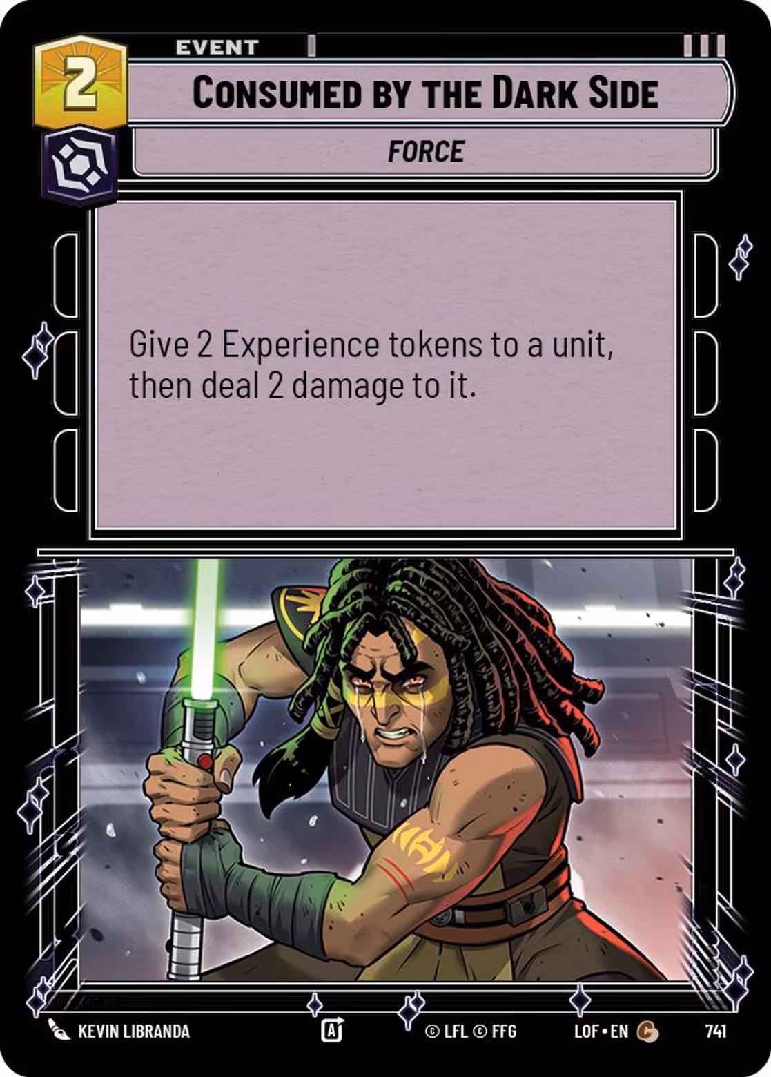 Consumed by the Dark Side LOF-741 Foil Star Wars Unlimited card