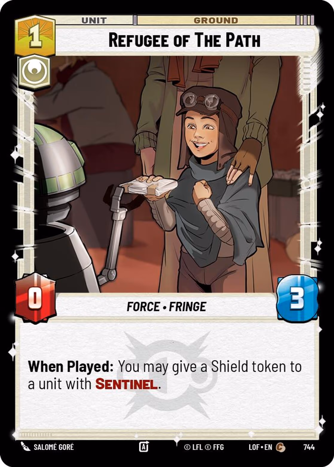 Refugee of The Path LOF-744 Foil Star Wars Unlimited card