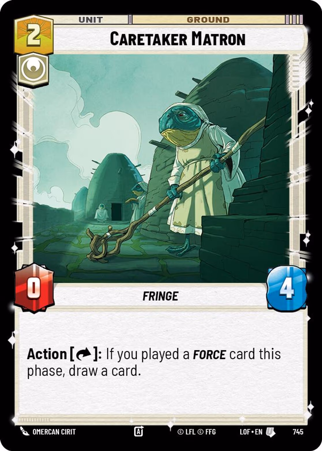 Caretaker Matron LOF-745 Foil Star Wars Unlimited card
