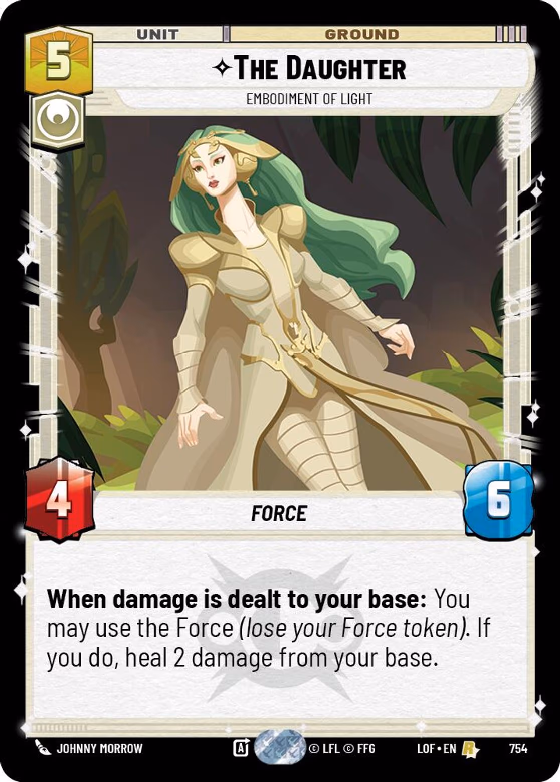 The Daughter - Embodiment of Light LOF-754 Foil Star Wars Unlimited card