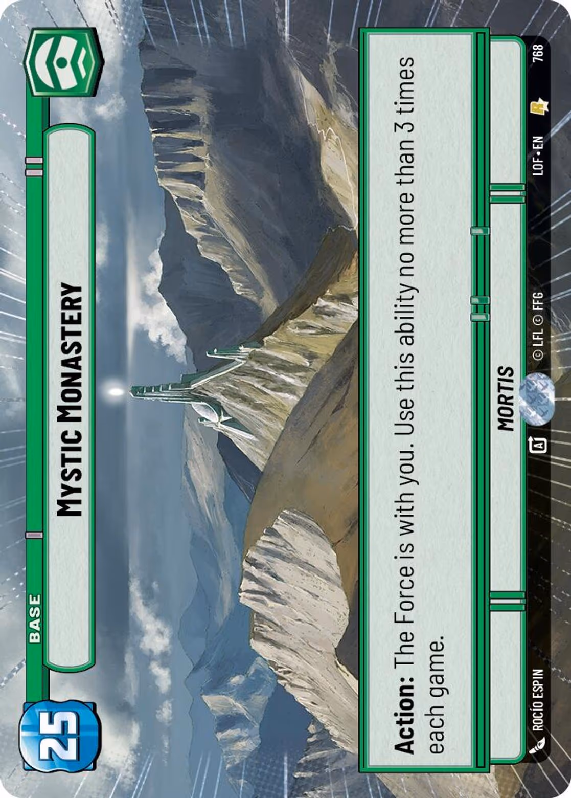 Mystic Monastery - Mortis LOF-768 Hyperspace Foil Star Wars Unlimited card