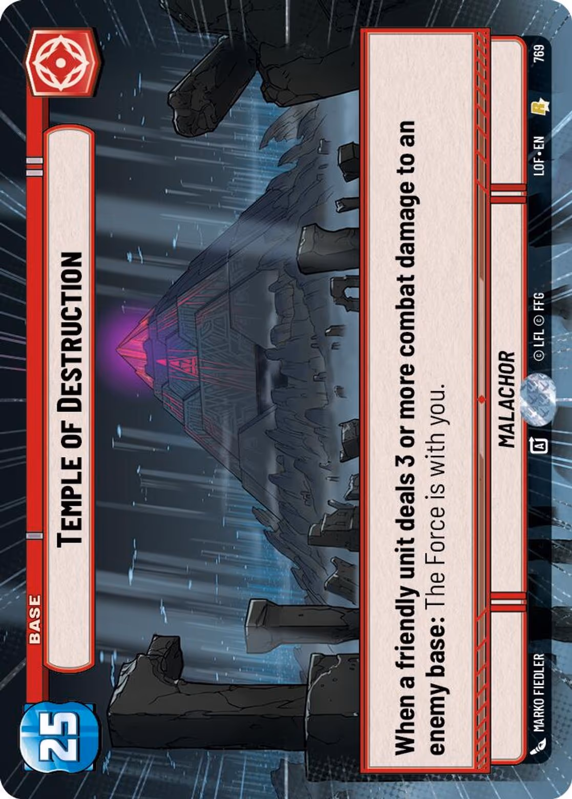Temple of Destruction - Malachor LOF-769 Hyperspace Foil Star Wars Unlimited card