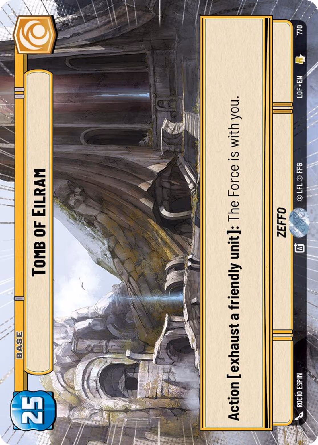 Tomb of Eilram - Zeffo LOF-770 Hyperspace Foil Star Wars Unlimited card
