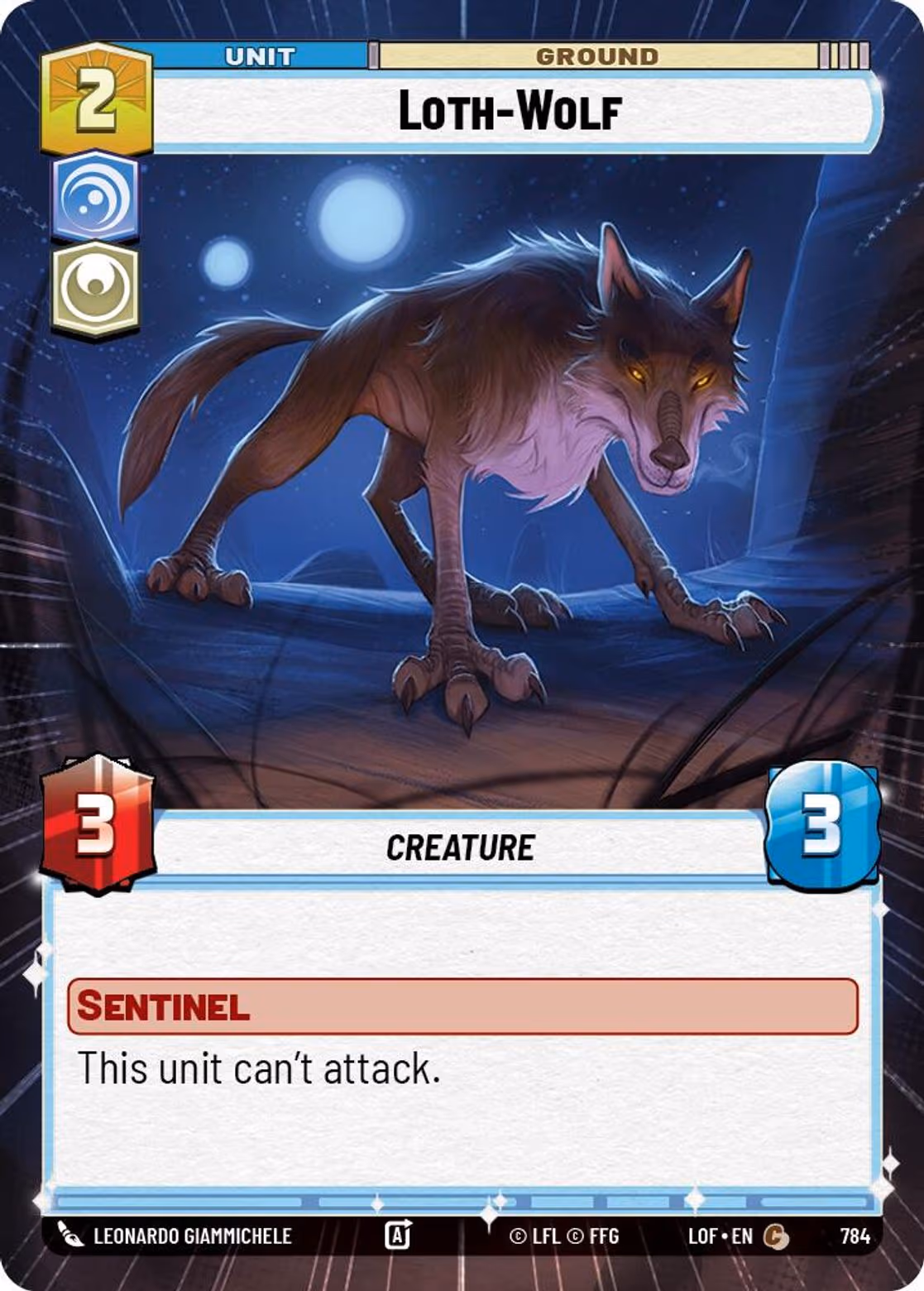 Loth-Wolf LOF-784 Hyperspace Foil Star Wars Unlimited card