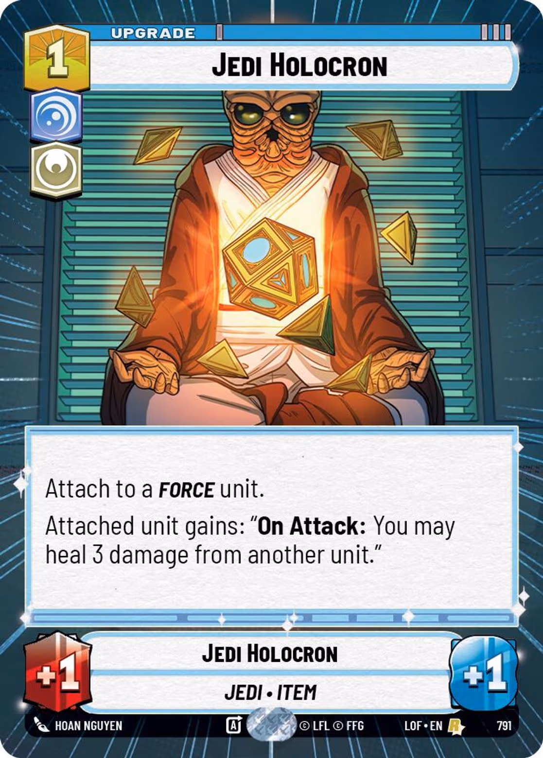 Jedi Holocron LOF-791 Hyperspace Foil Star Wars Unlimited card