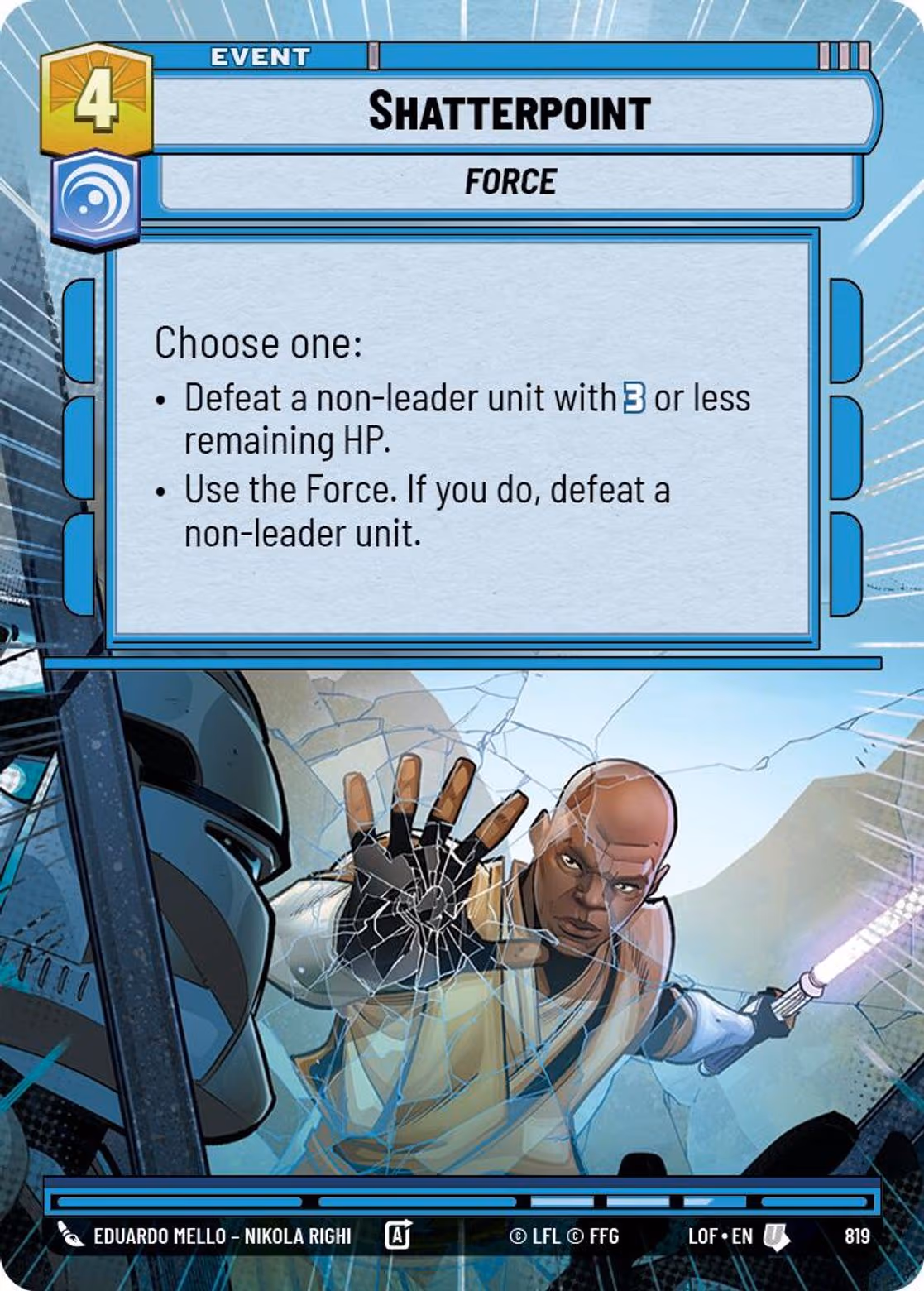 Shatterpoint LOF-819 Hyperspace Foil Star Wars Unlimited card