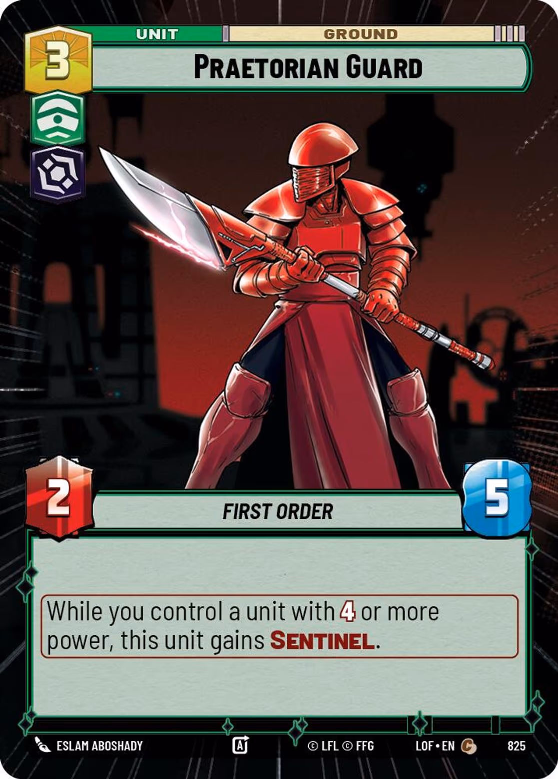 Praetorian Guard LOF-825 Hyperspace Foil Star Wars Unlimited card