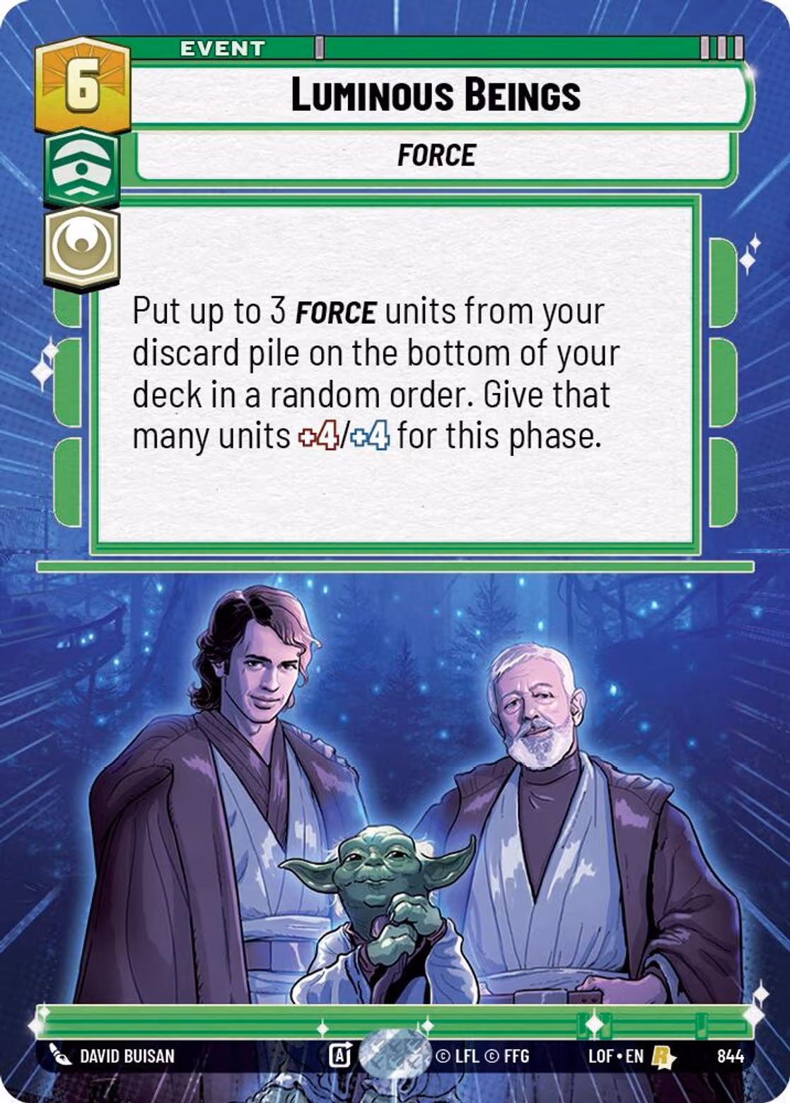 Luminous Beings LOF-844 Hyperspace Foil Star Wars Unlimited card