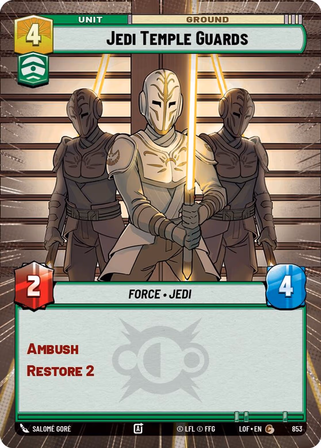 Jedi Temple Guards LOF-853 Hyperspace Foil Star Wars Unlimited card