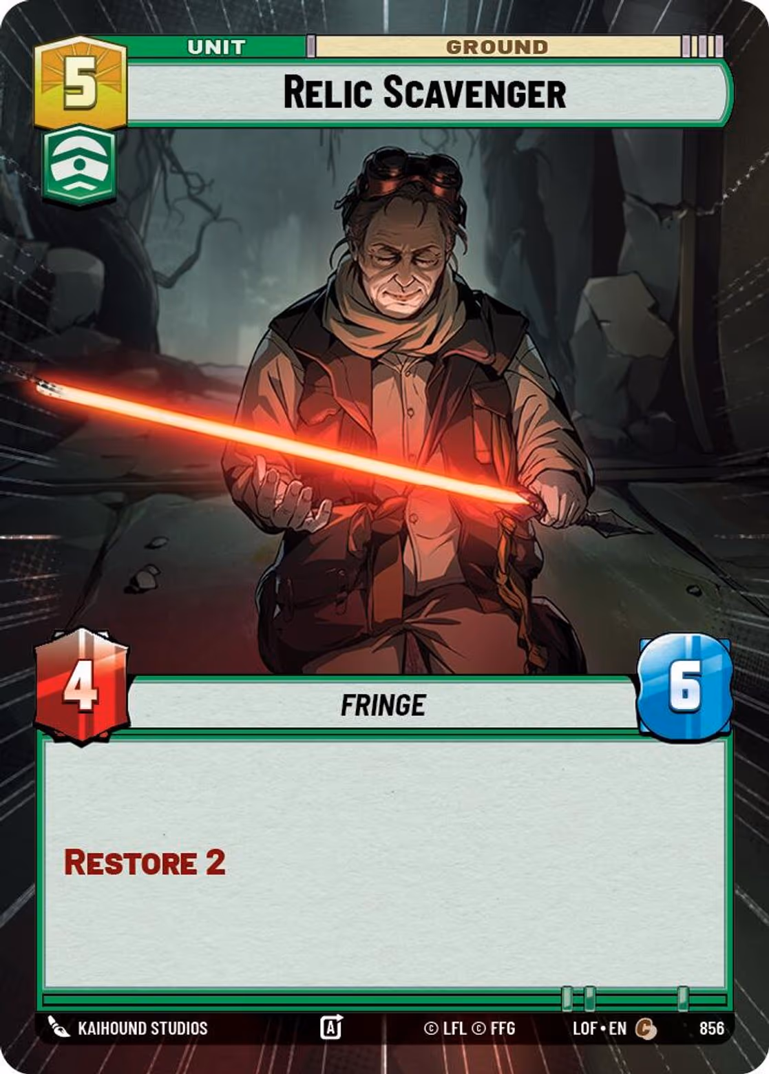 Relic Scavenger LOF-856 Hyperspace Foil Star Wars Unlimited card