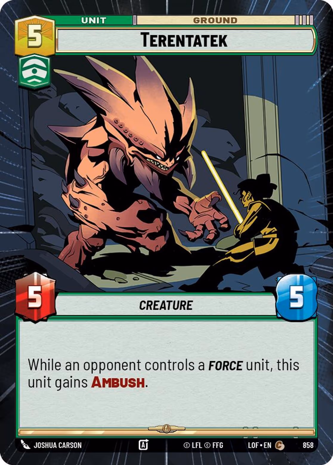 Terentatek LOF-858 Hyperspace Foil Star Wars Unlimited card