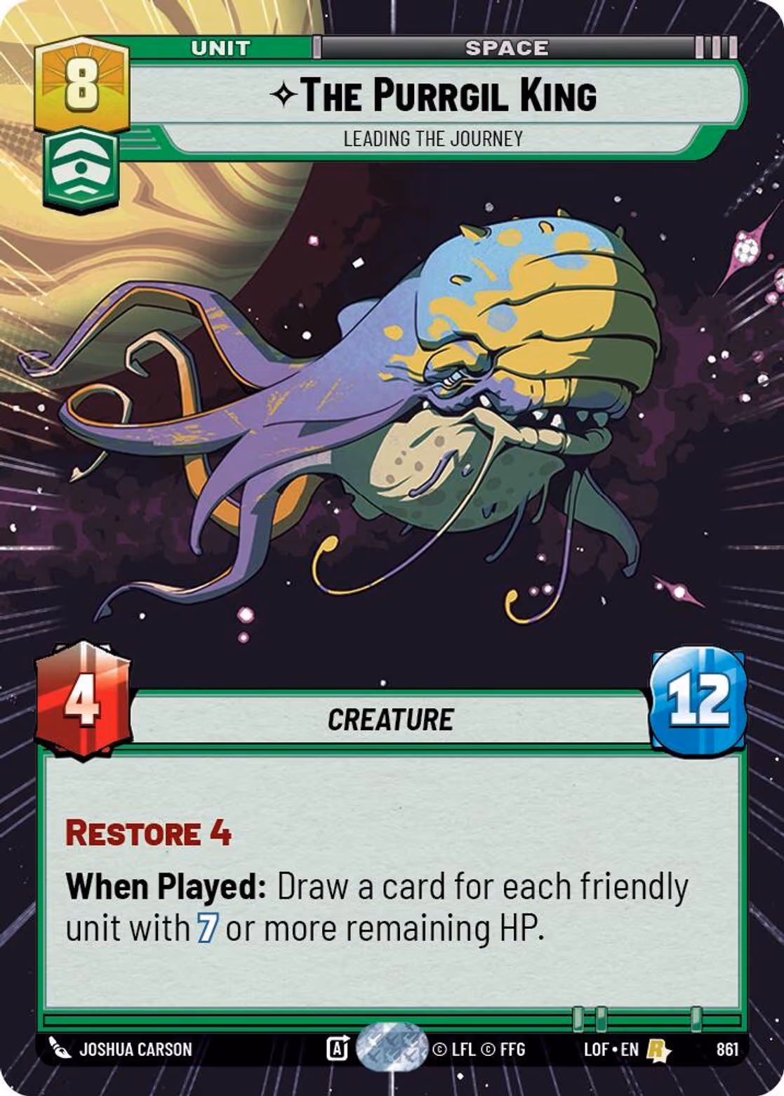 The Purrgil King - Leading the Journey LOF-861 Hyperspace Foil Star Wars Unlimited card