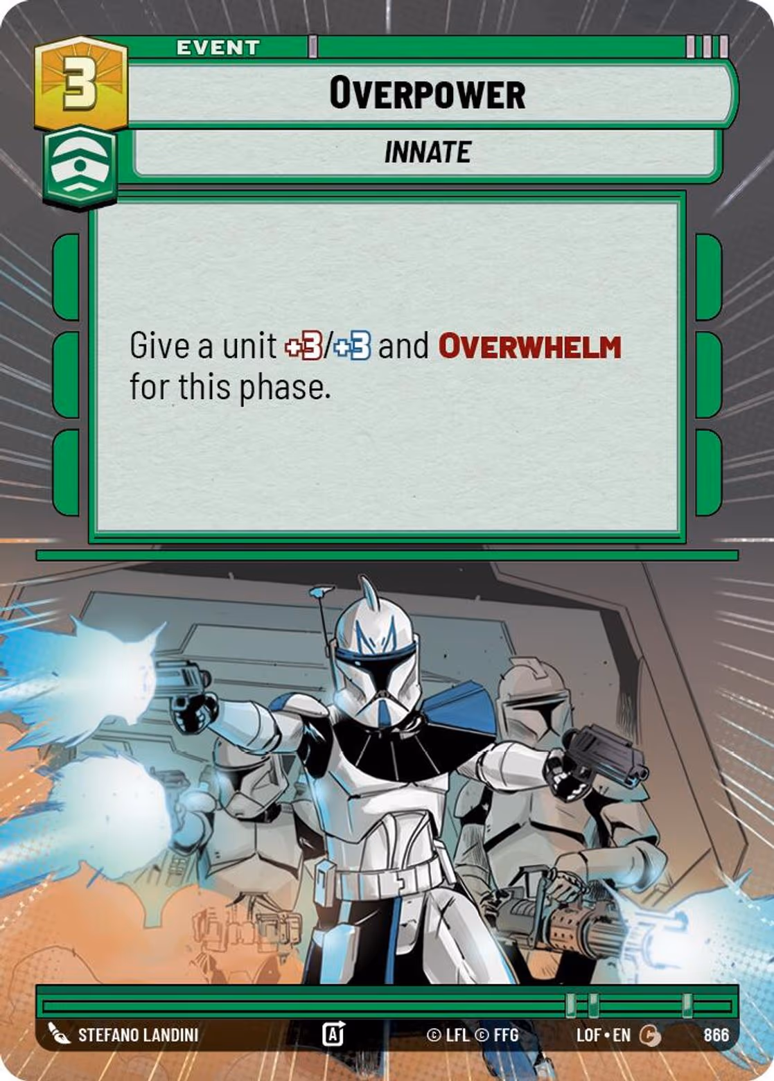 Overpower LOF-866 Hyperspace Foil Star Wars Unlimited card