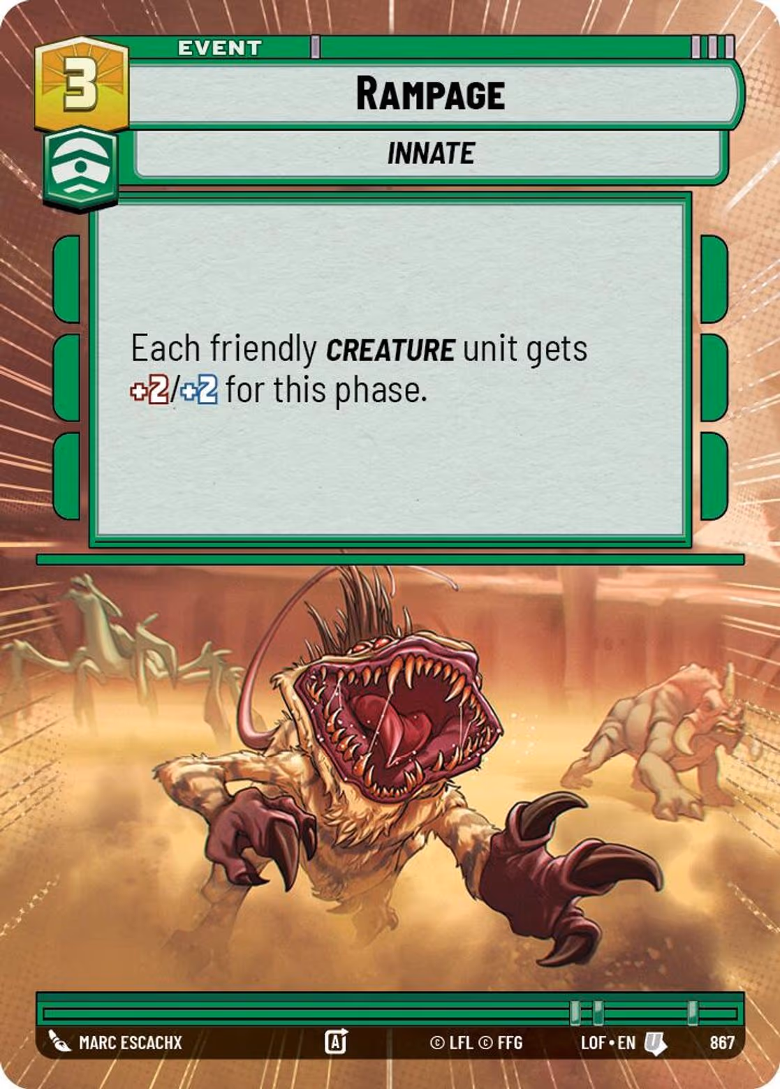 Rampage LOF-867 Hyperspace Foil Star Wars Unlimited card