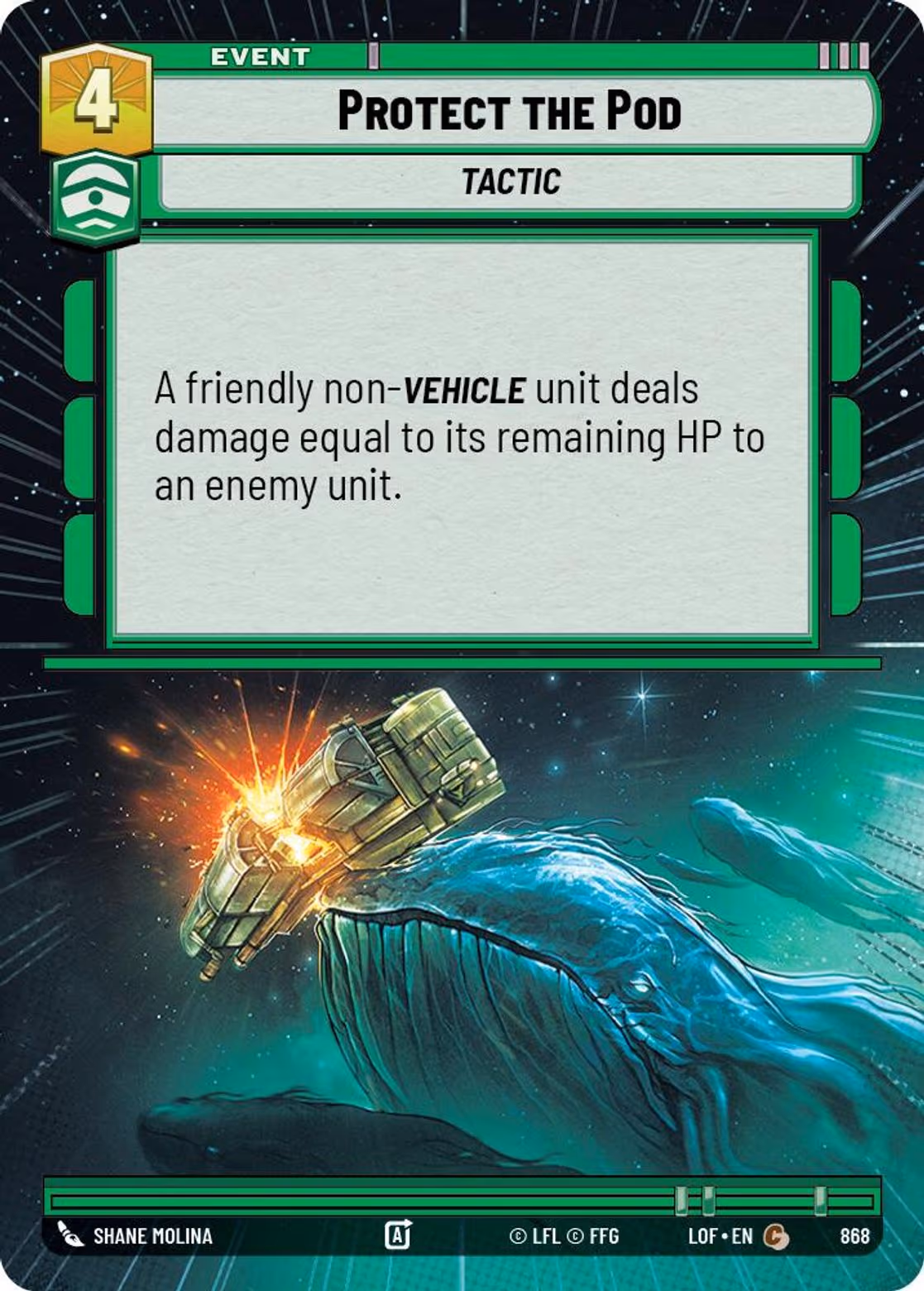 Protect the Pod LOF-868 Hyperspace Foil Star Wars Unlimited card