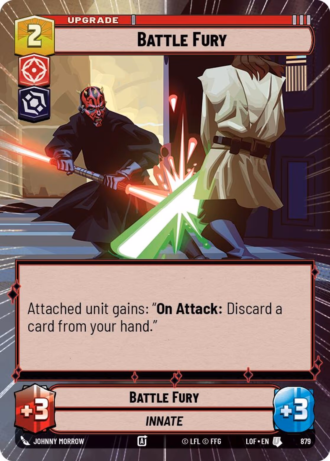 Battle Fury LOF-879 Hyperspace Foil Star Wars Unlimited card