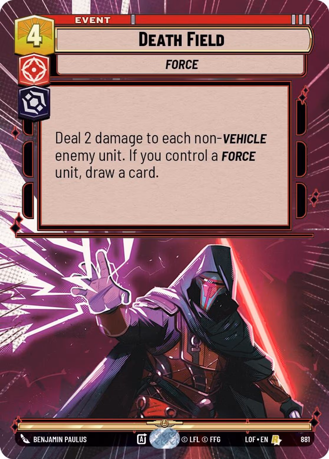 Death Field LOF-881 Hyperspace Foil Star Wars Unlimited card