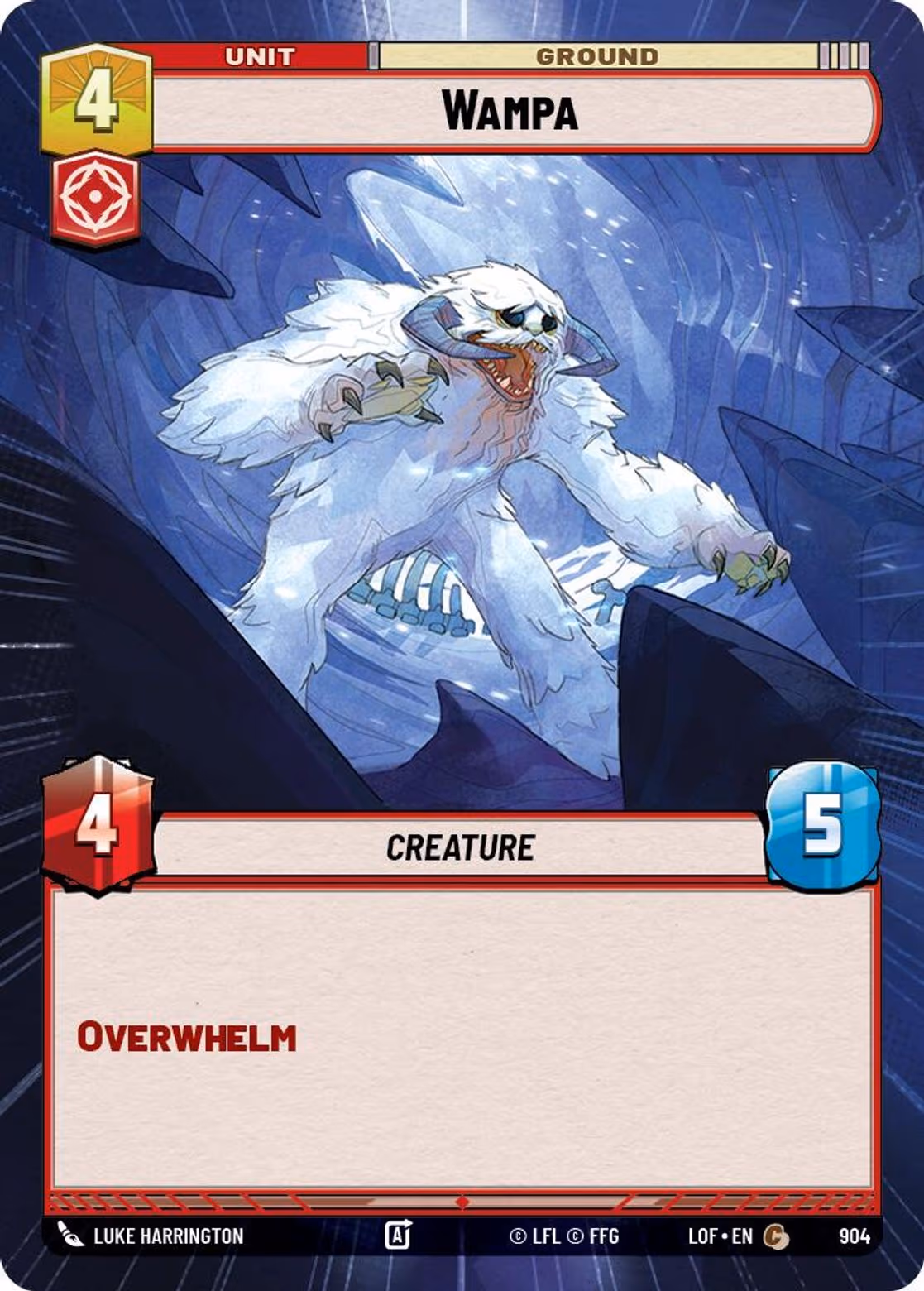 Wampa LOF-904 Hyperspace Foil Star Wars Unlimited card