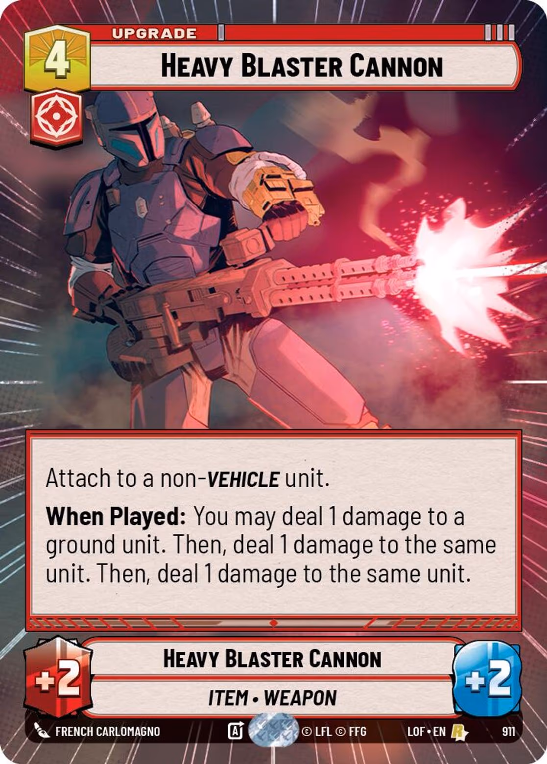 Heavy Blaster Cannon LOF-911 Hyperspace Foil Star Wars Unlimited card
