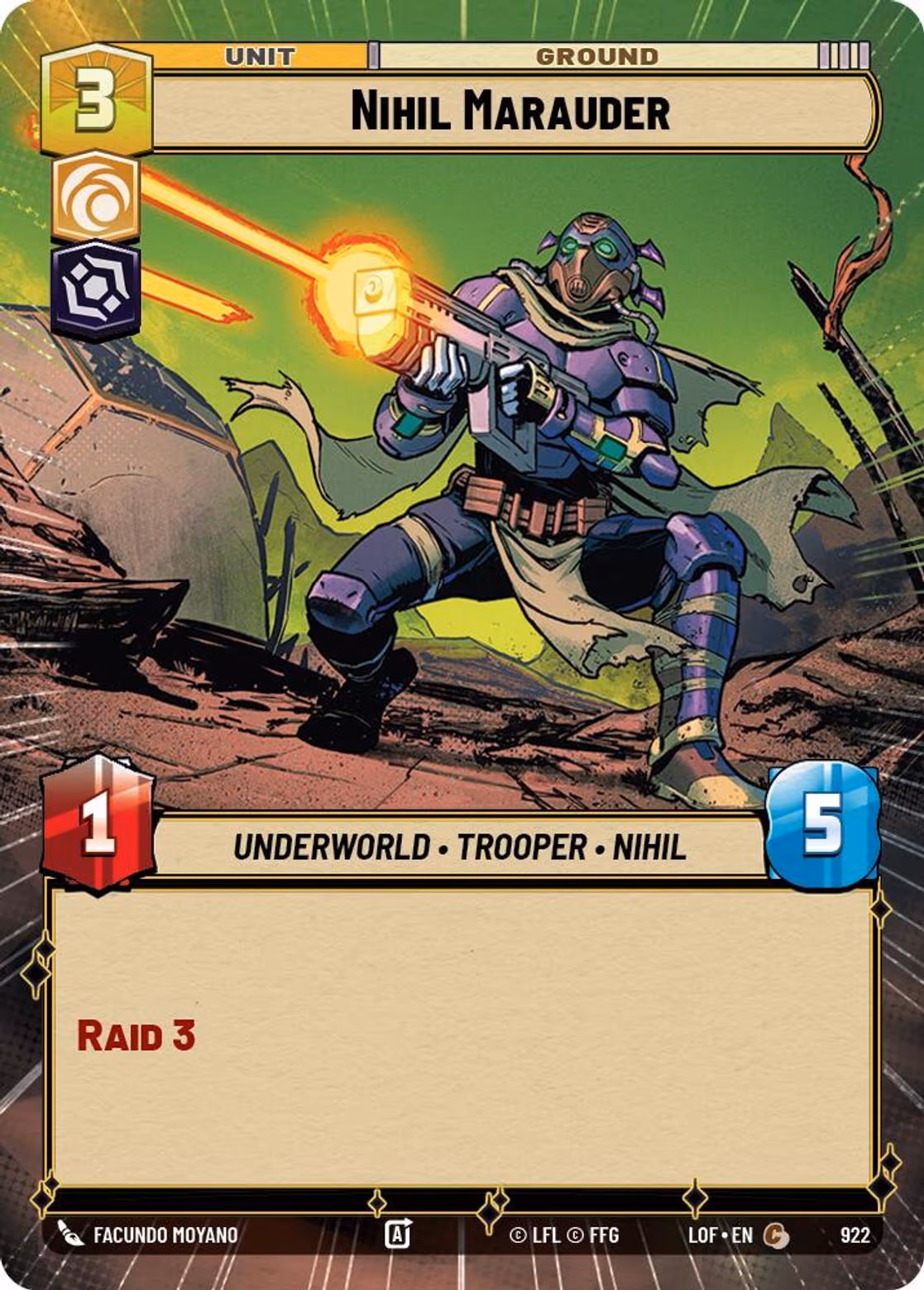 Nihil Marauder LOF-922 Hyperspace Foil Star Wars Unlimited card