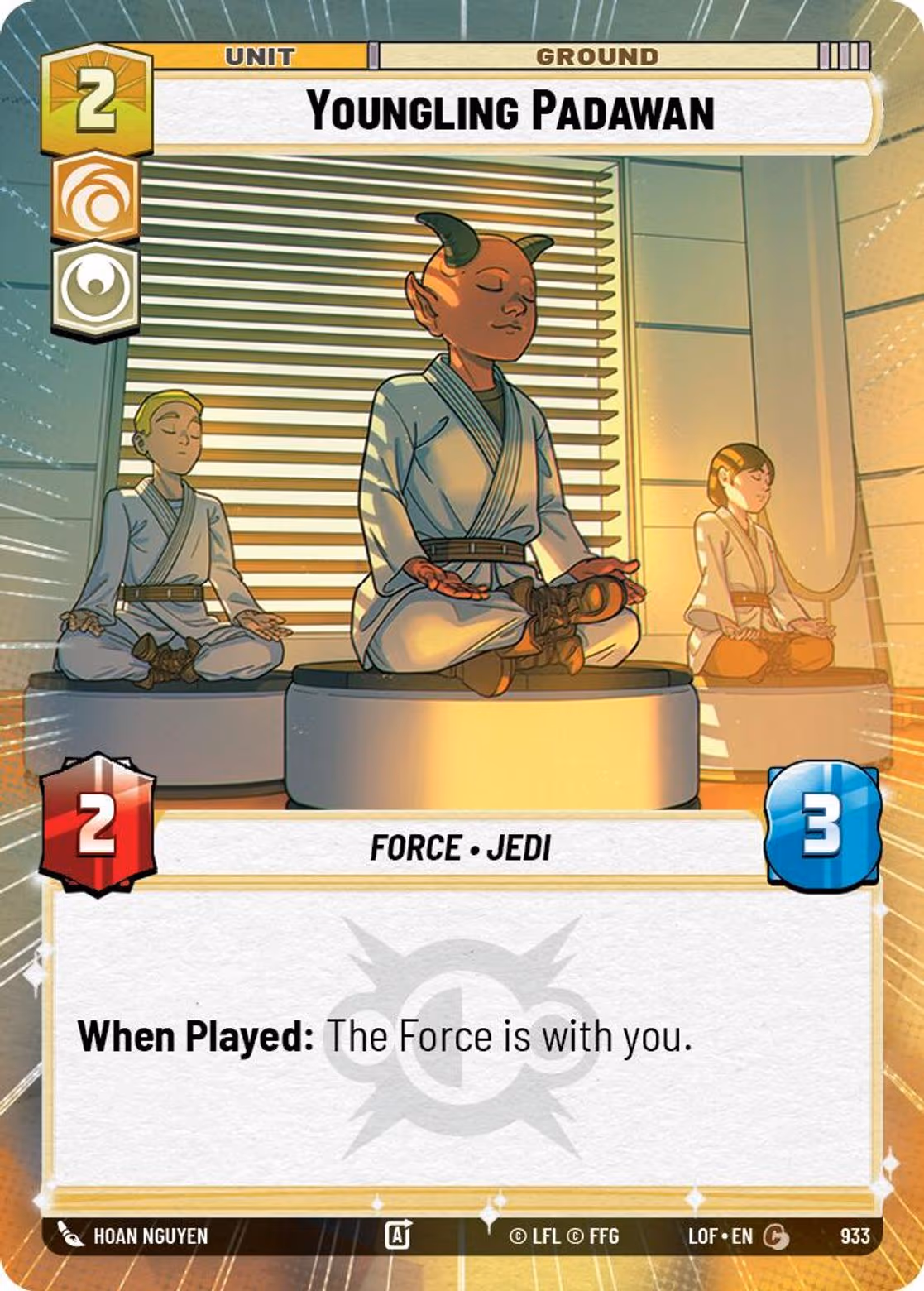 Youngling Padawan LOF-933 Hyperspace Foil Star Wars Unlimited card
