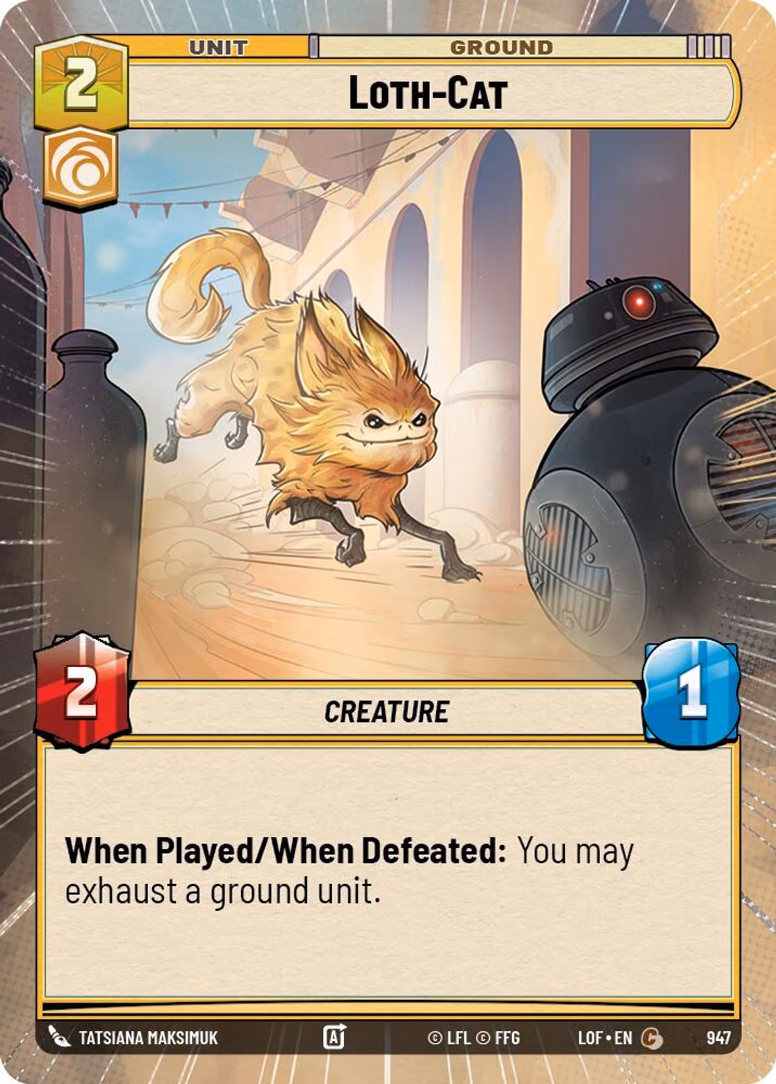 Loth-Cat LOF-947 Hyperspace Foil Star Wars Unlimited card