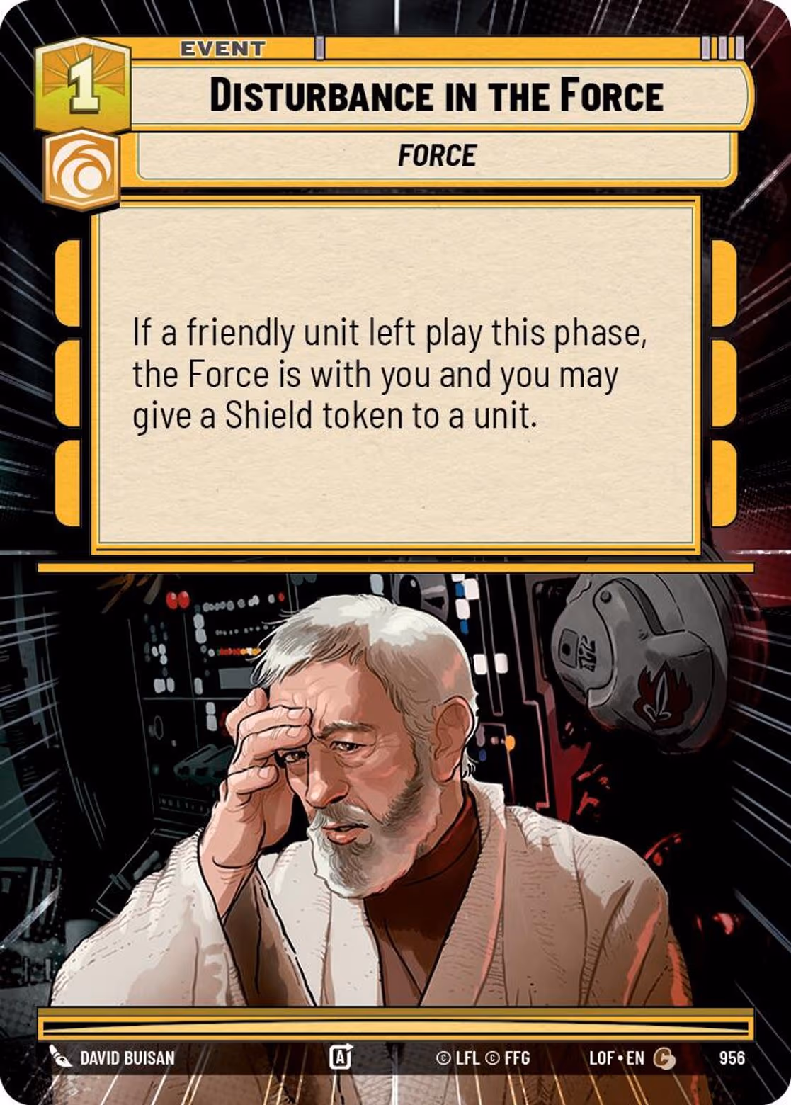 Disturbance in the Force LOF-956 Hyperspace Foil Star Wars Unlimited card