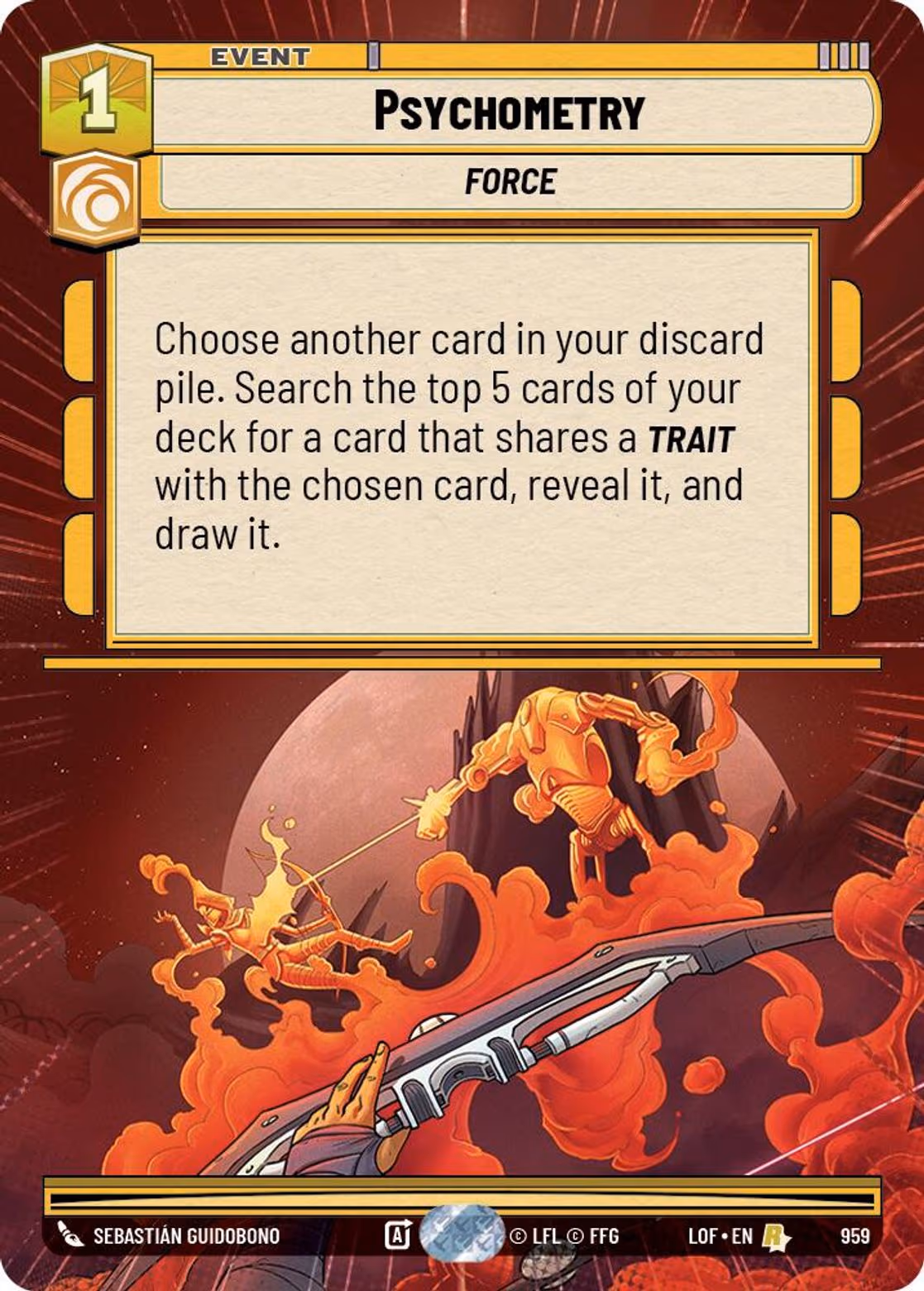 Psychometry LOF-959 Hyperspace Foil Star Wars Unlimited card